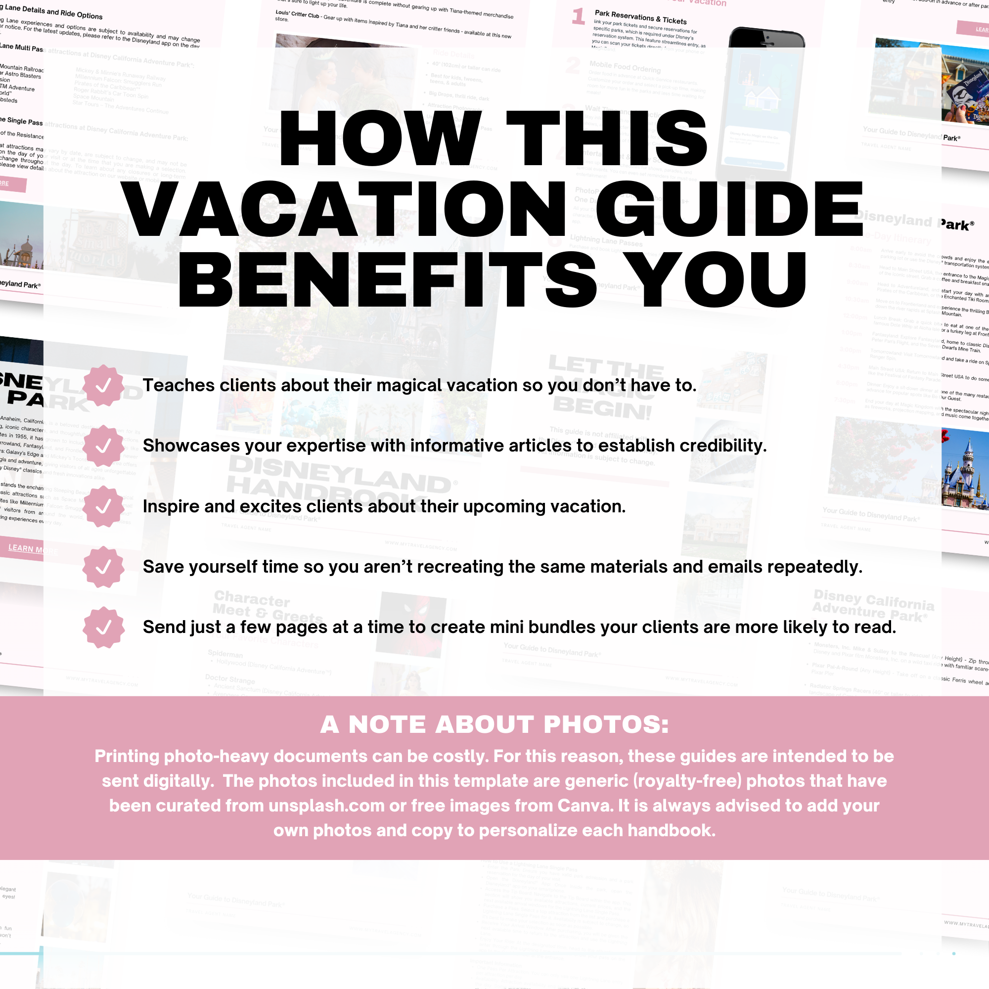 Disneyland Guide Template for Travel Agents | 41 Pages Canva