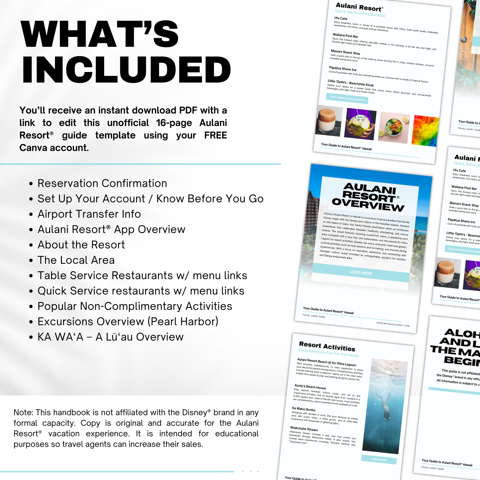 Aulani Resort Guide: Travel Agent's Essential Templates