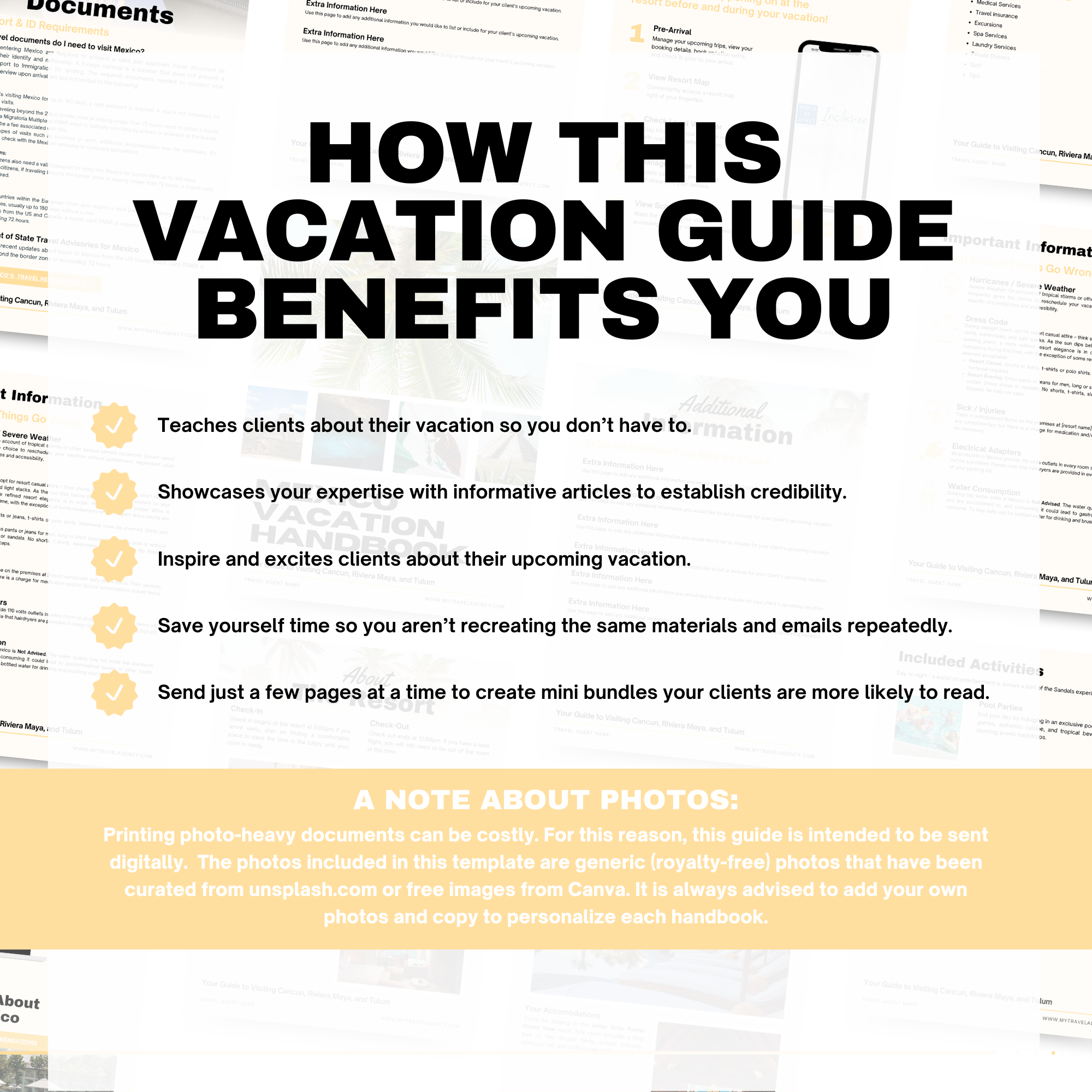 Mexico Resort Vacation Guide Template for Travel Agents