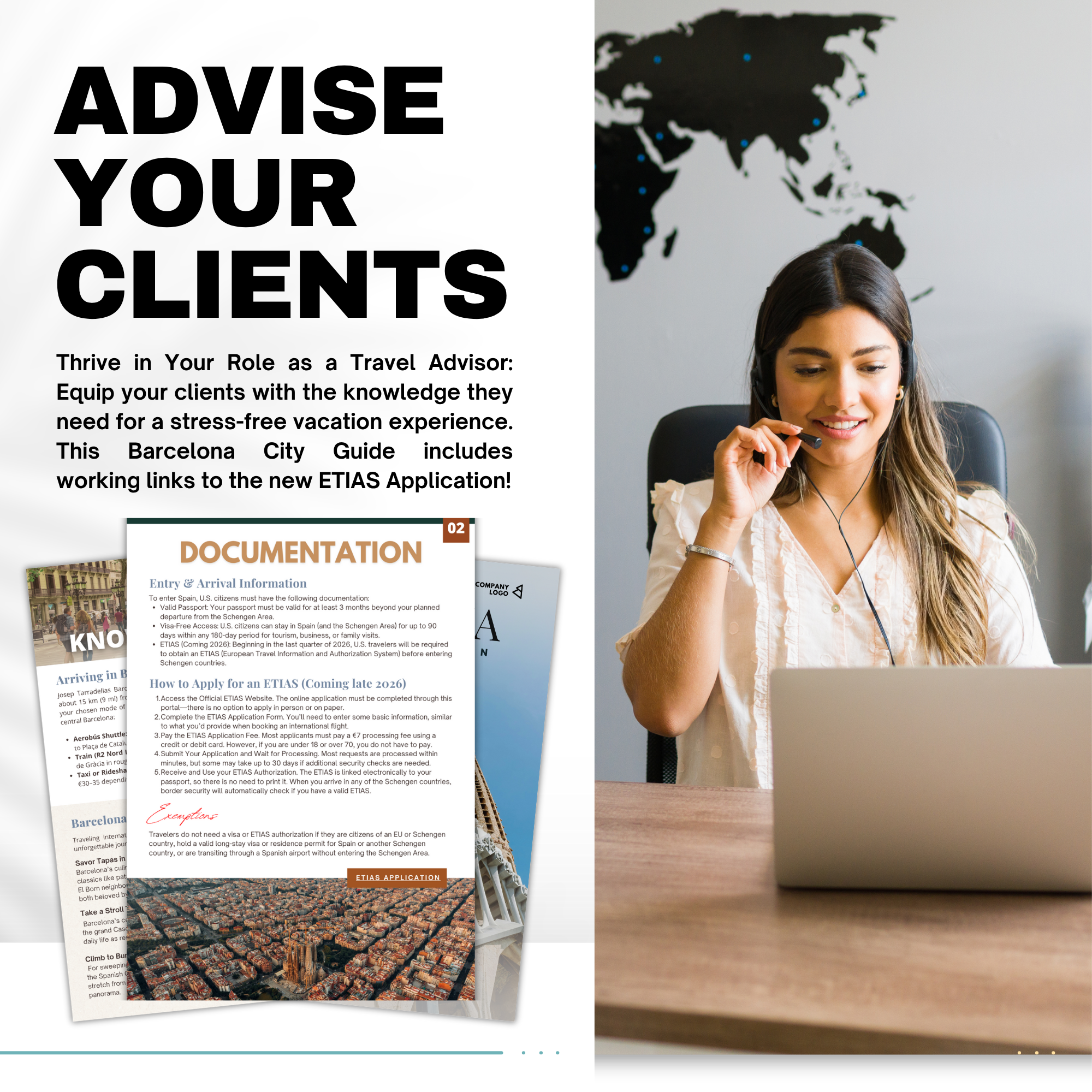 Barcelona Travel Agent City Guide Template | Canva Template