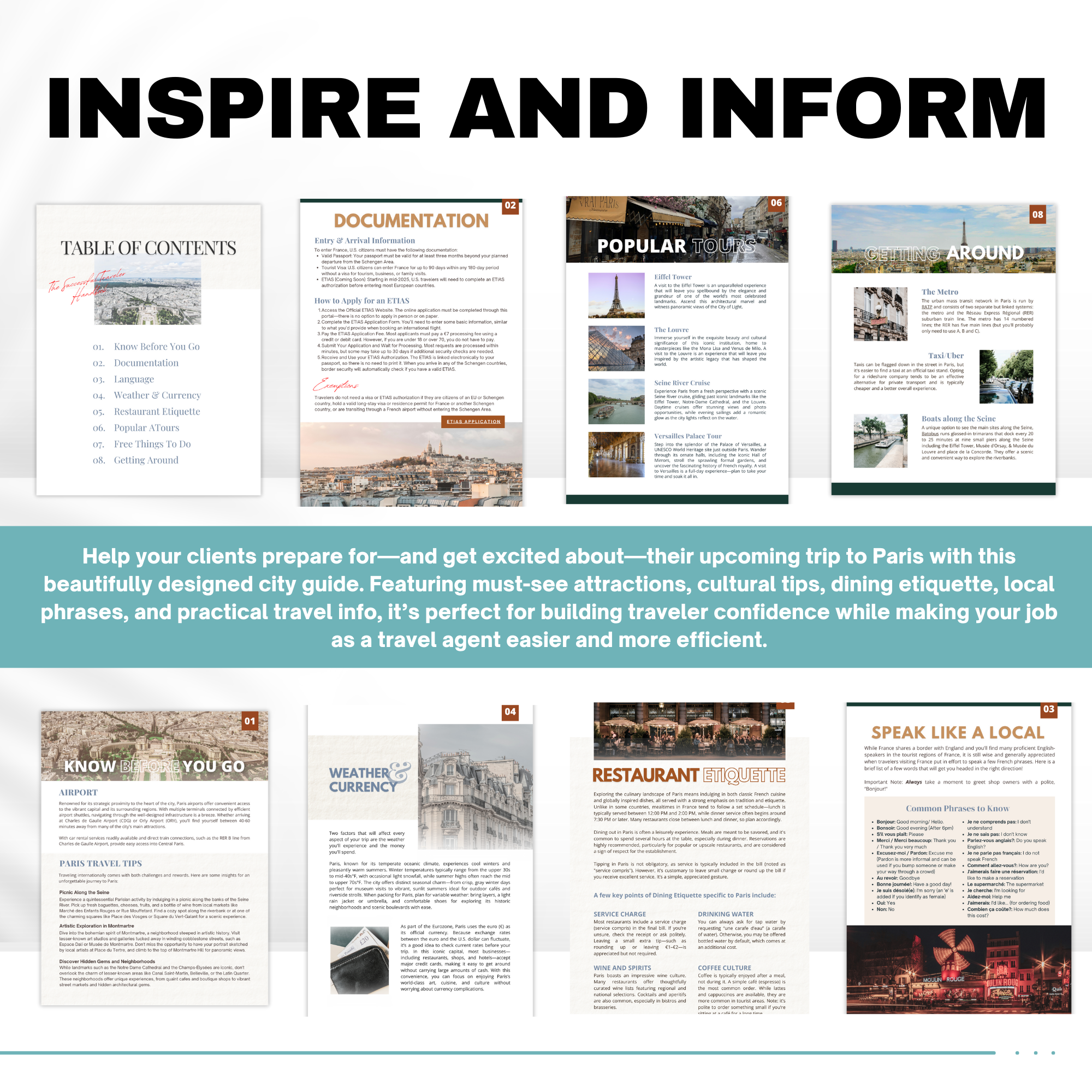 Paris Travel Agent City Guide Template | Canva Template