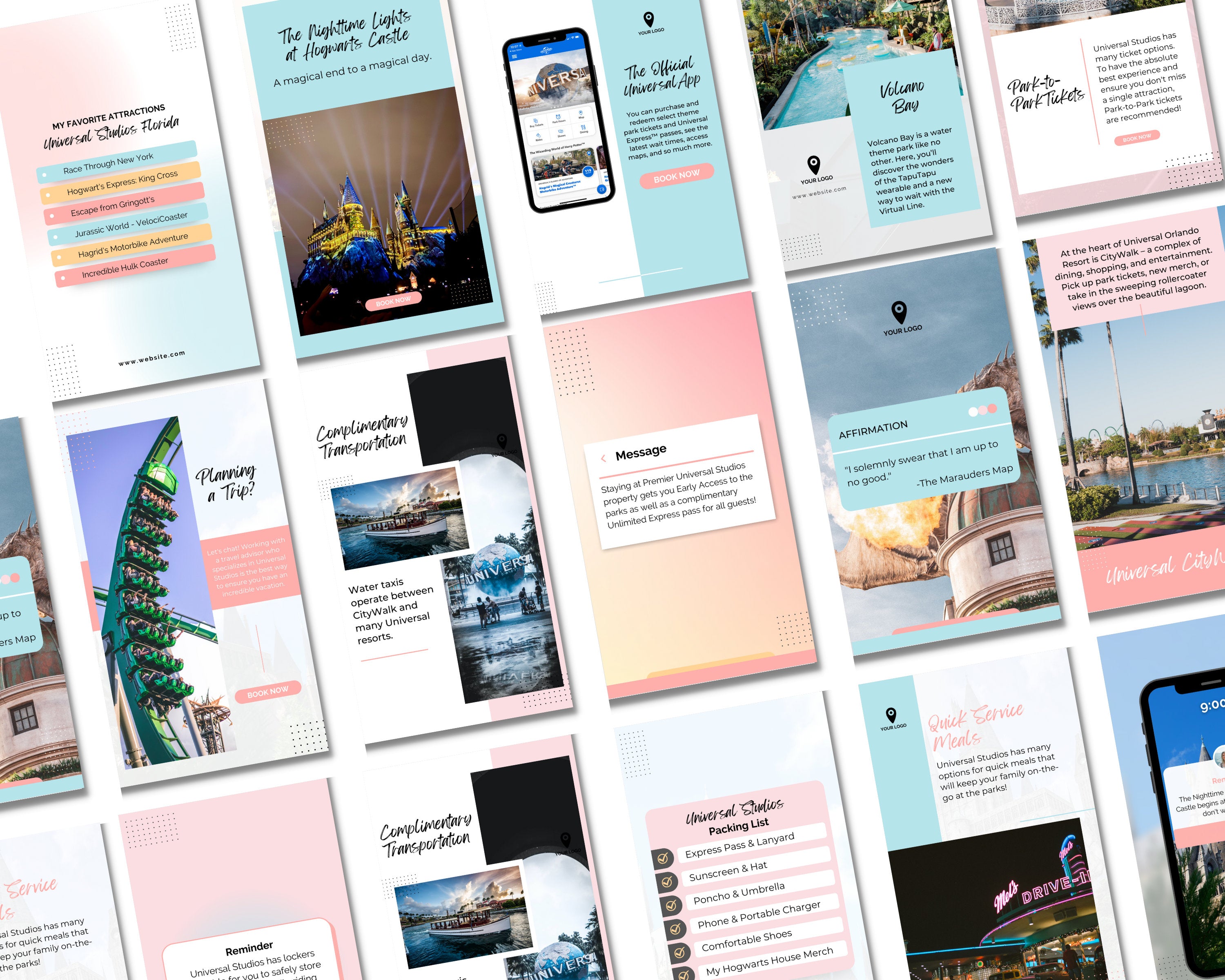 Universal Travel Agent Instagram Posts, Travel Agent Social Media, Travel Agent Stories, Travel Agent Template
