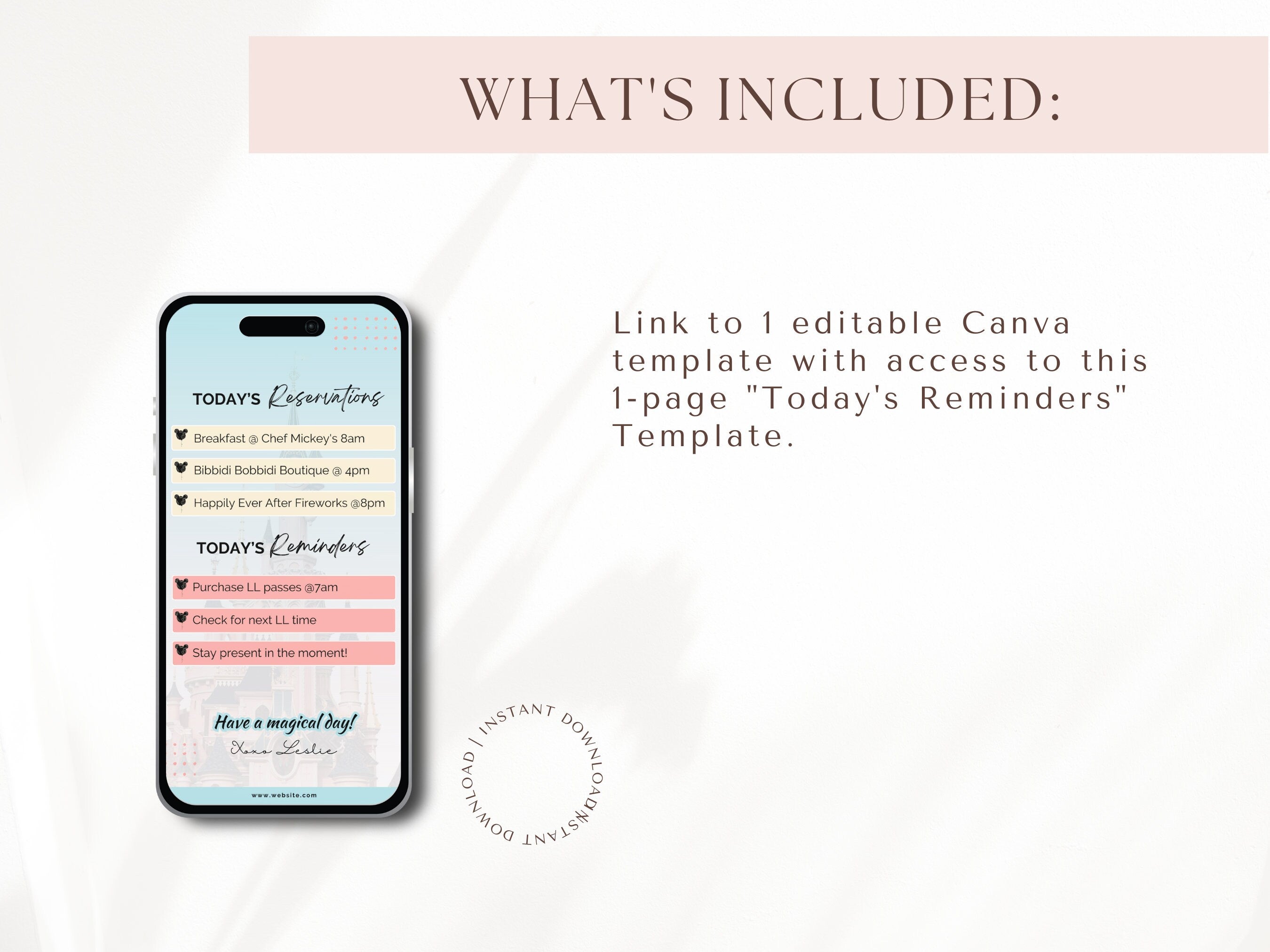 Today's Reminders Template, Travel Agent Template, Travel To-Do List