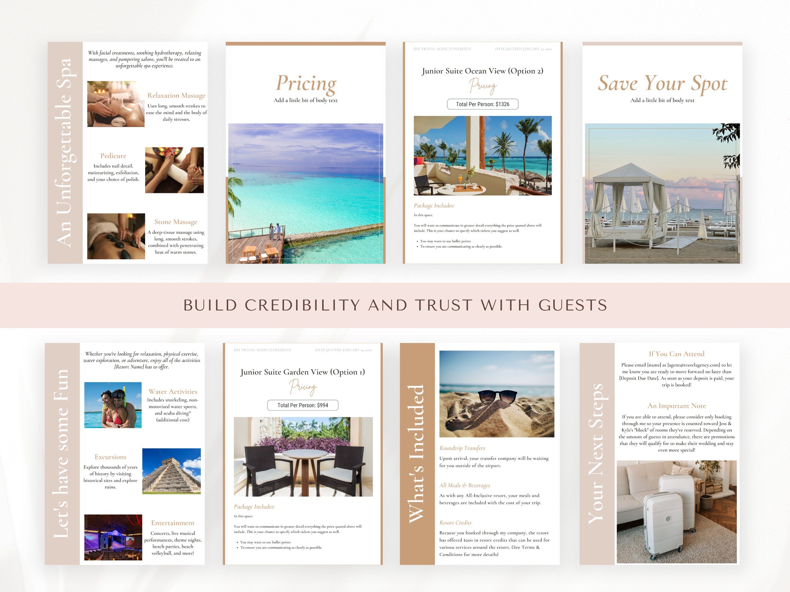 Destination Wedding Proposal Template, Destination Wedding Template