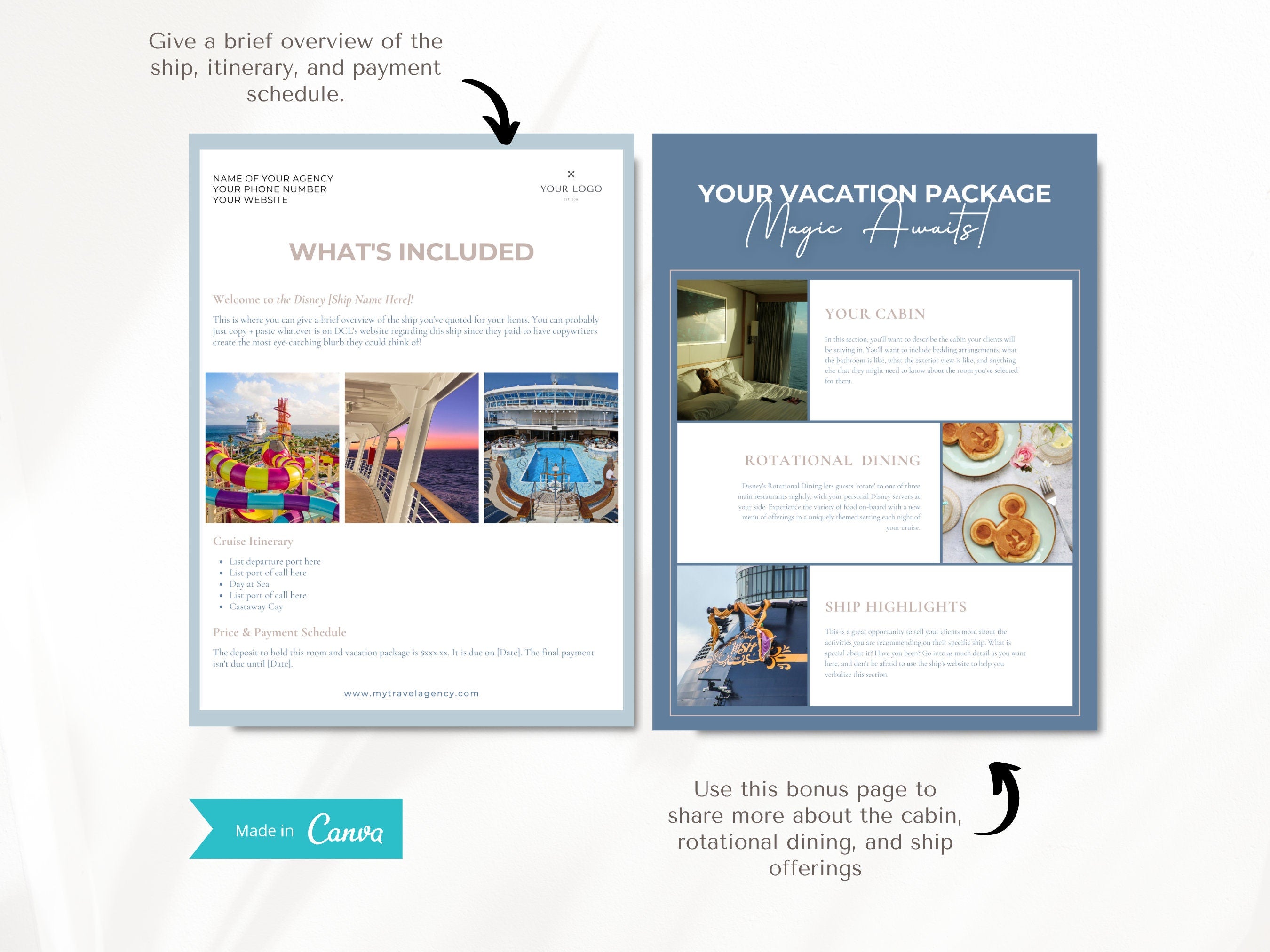 DCL Proposal Template, Modern Travel Agent Template, Cruise Proposal Template