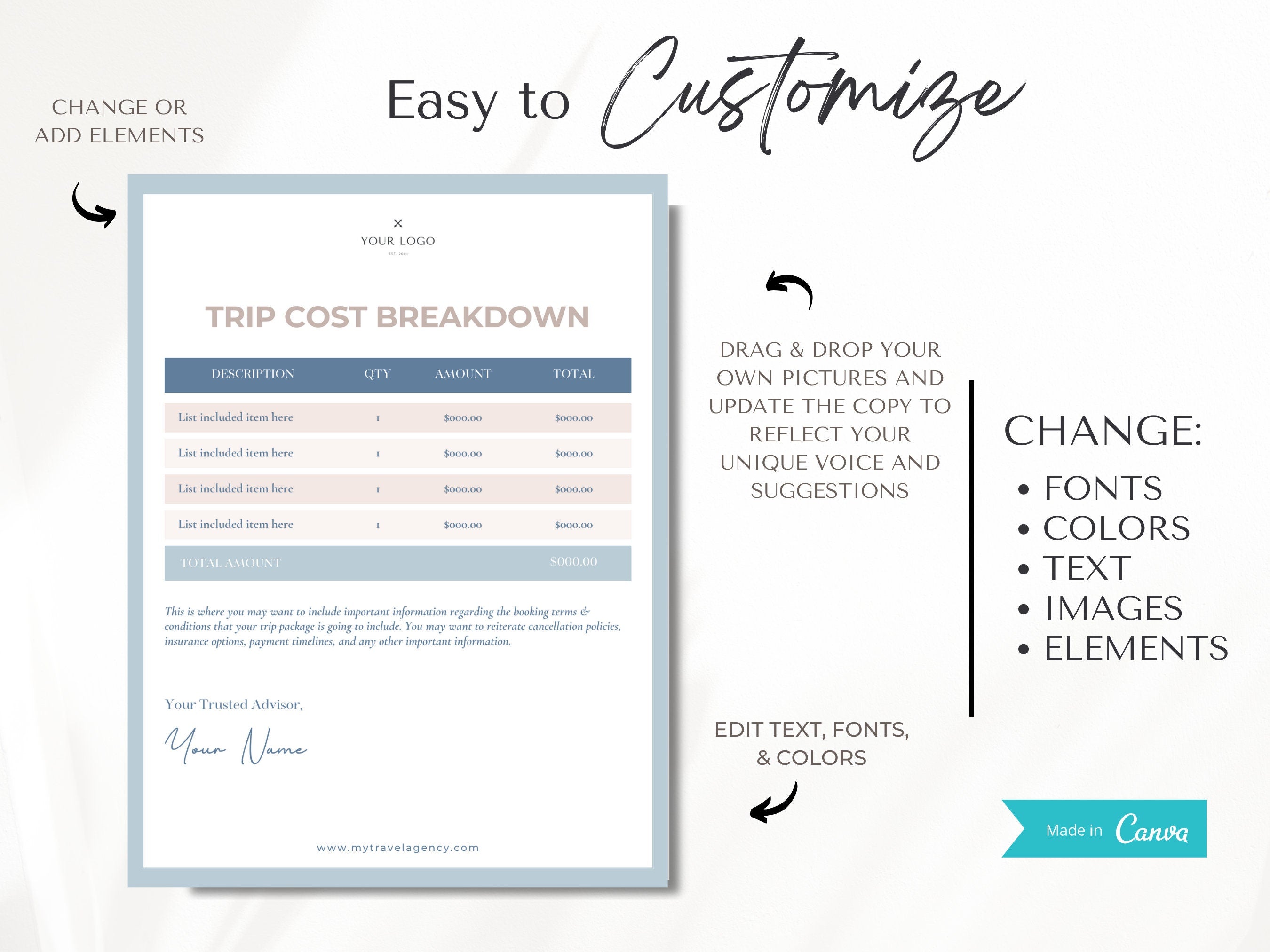 DCL Proposal Template, Modern Travel Agent Template, Cruise Proposal Template