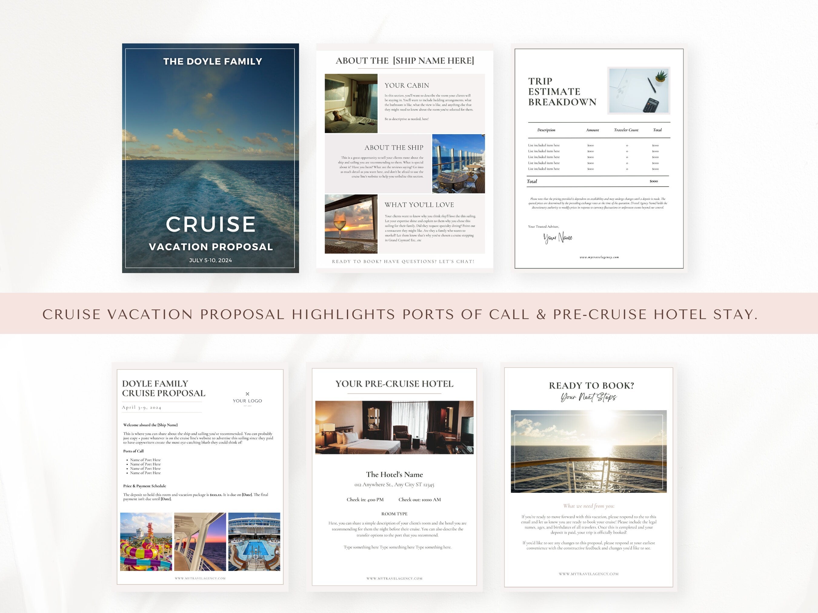 Professional Travel Agent Proposal Templates - 7 Bundle Pack