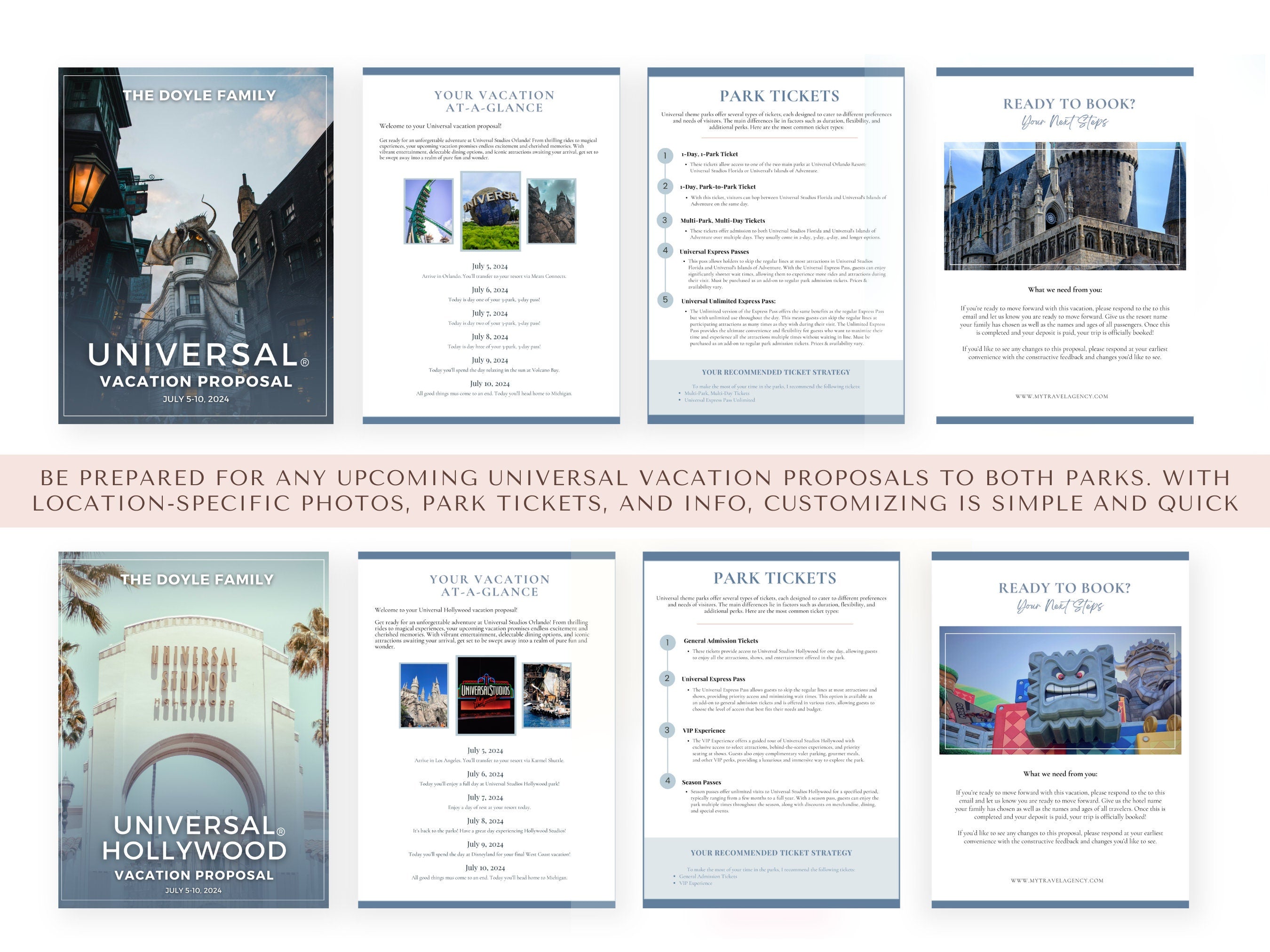 Professional Travel Agent Proposal Templates - 7 Bundle Pack