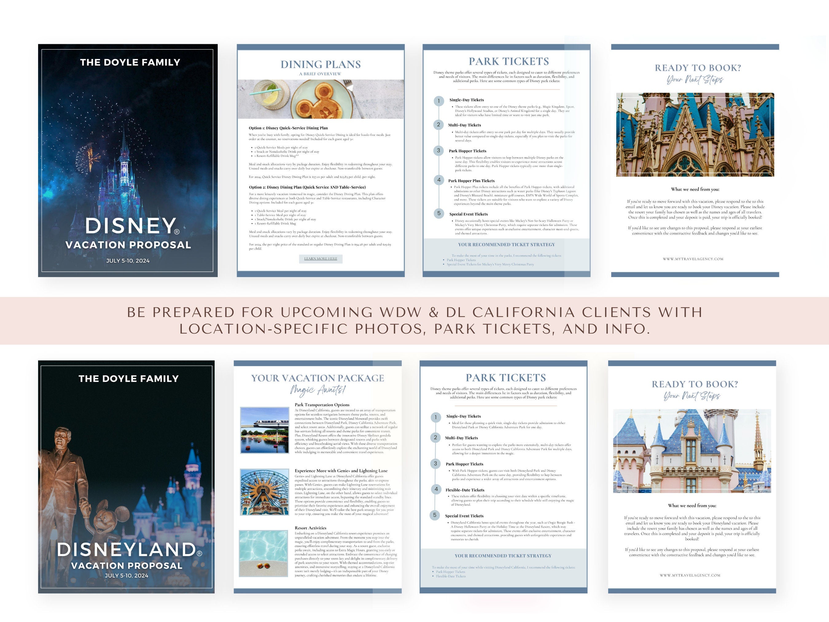 Professional Travel Agent Proposal Templates - 7 Bundle Pack