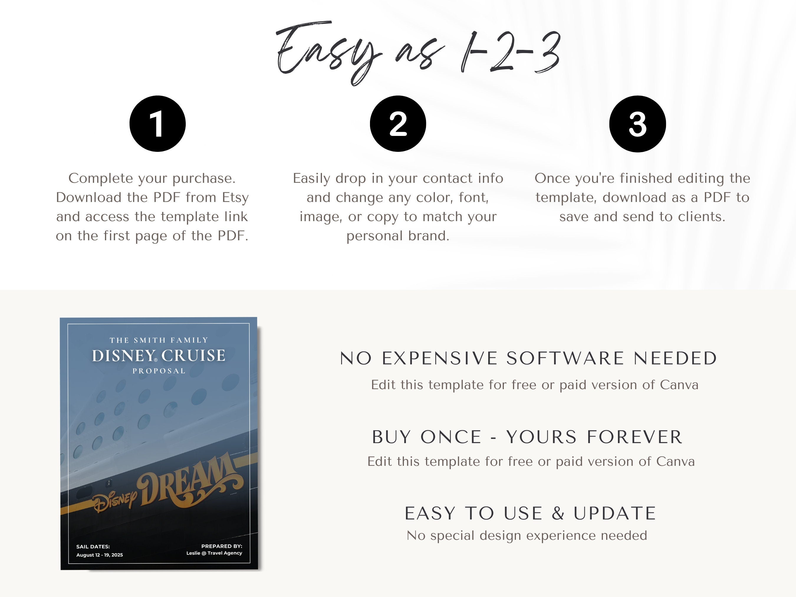 DCL Proposal Template, Modern Travel Agent Template, Cruise Proposal Template