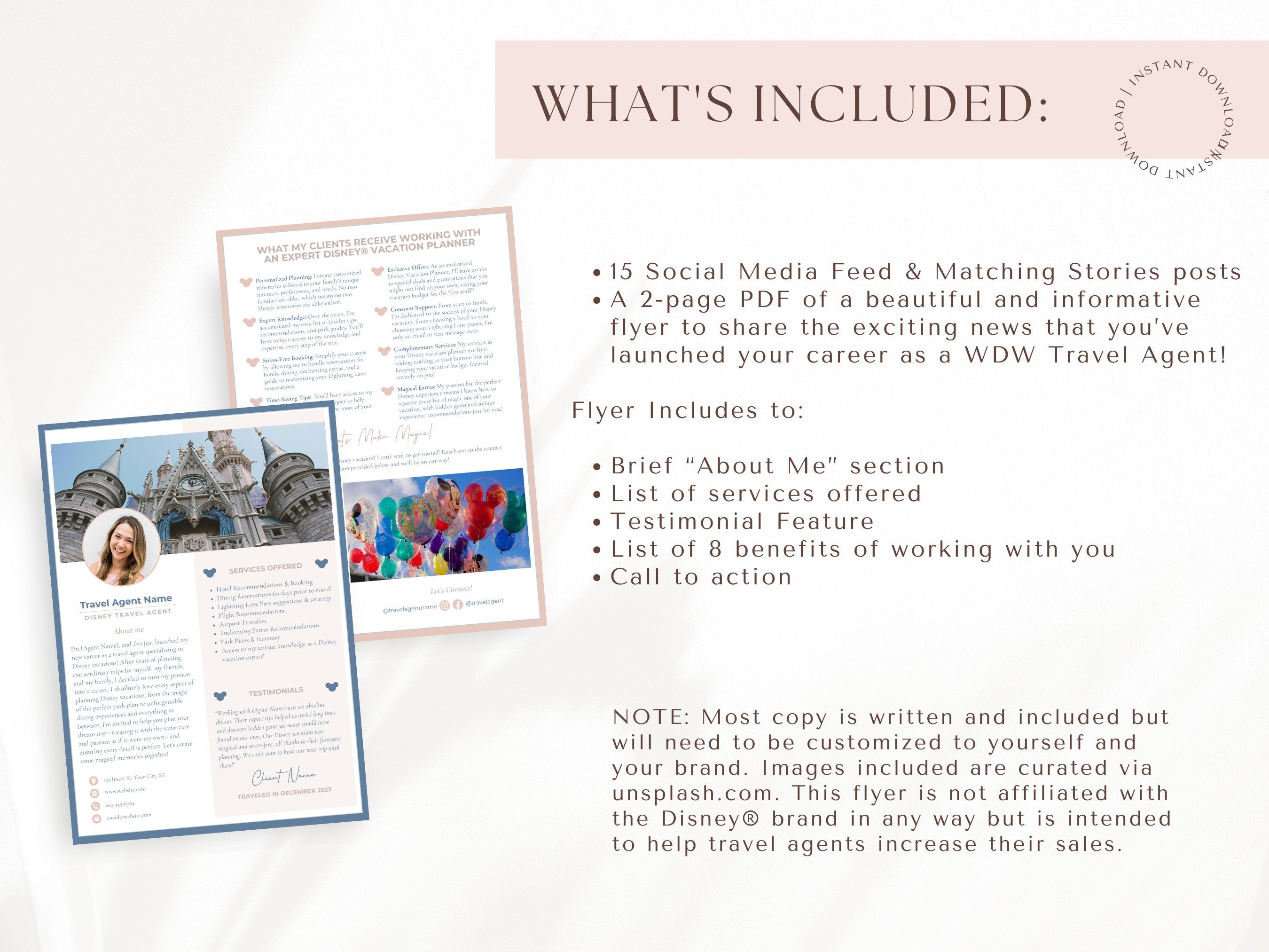 New WDW Travel Agent Flyer and Social Media Posts