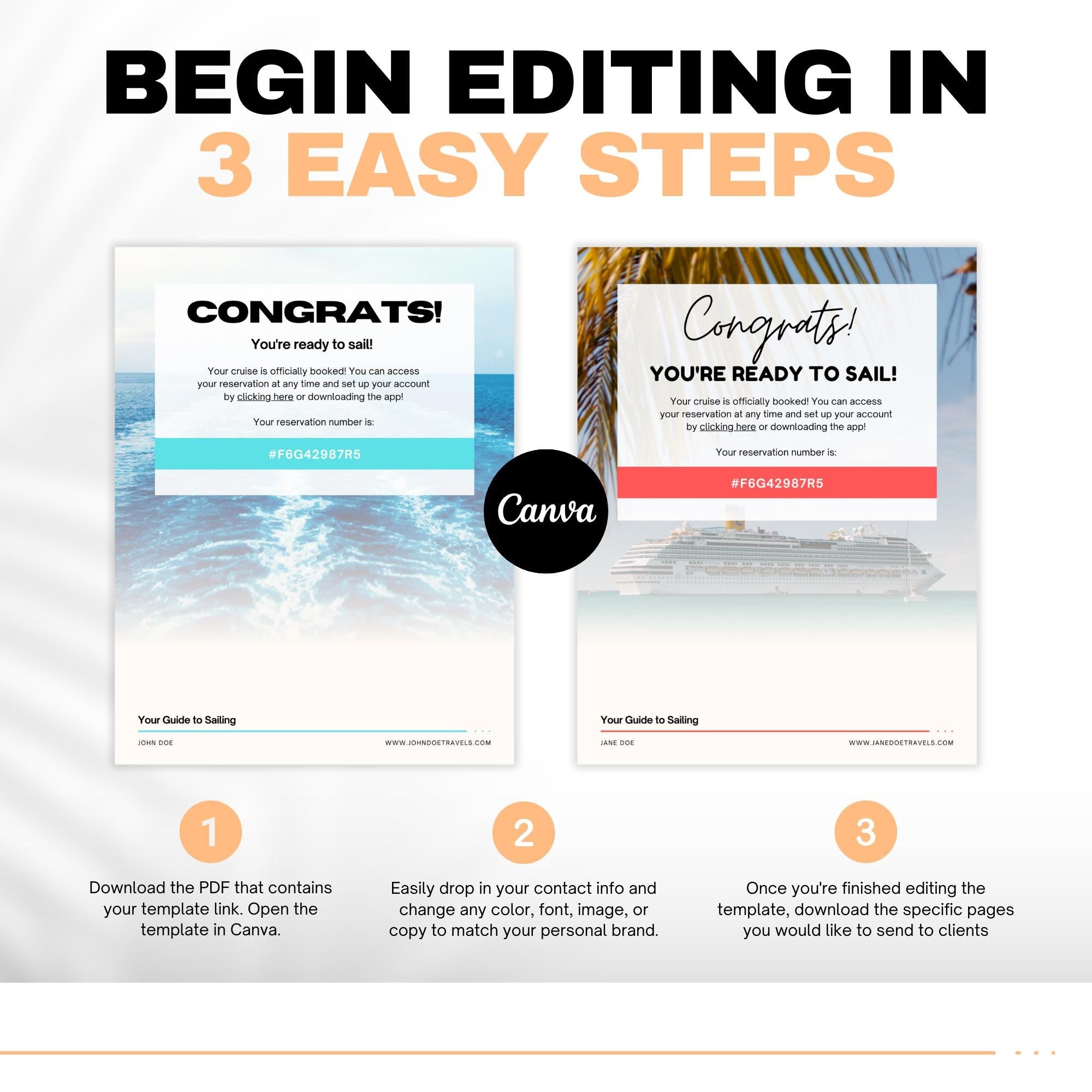 Unofficial Viking Ocean Handbook Template, Cruise Travel Agent Template