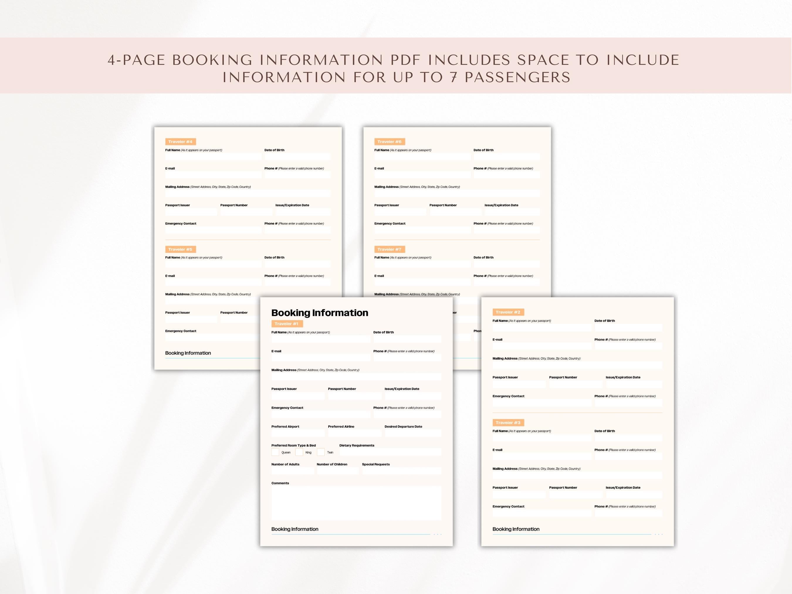 Travel Agent Forms, Travel Agent Templates