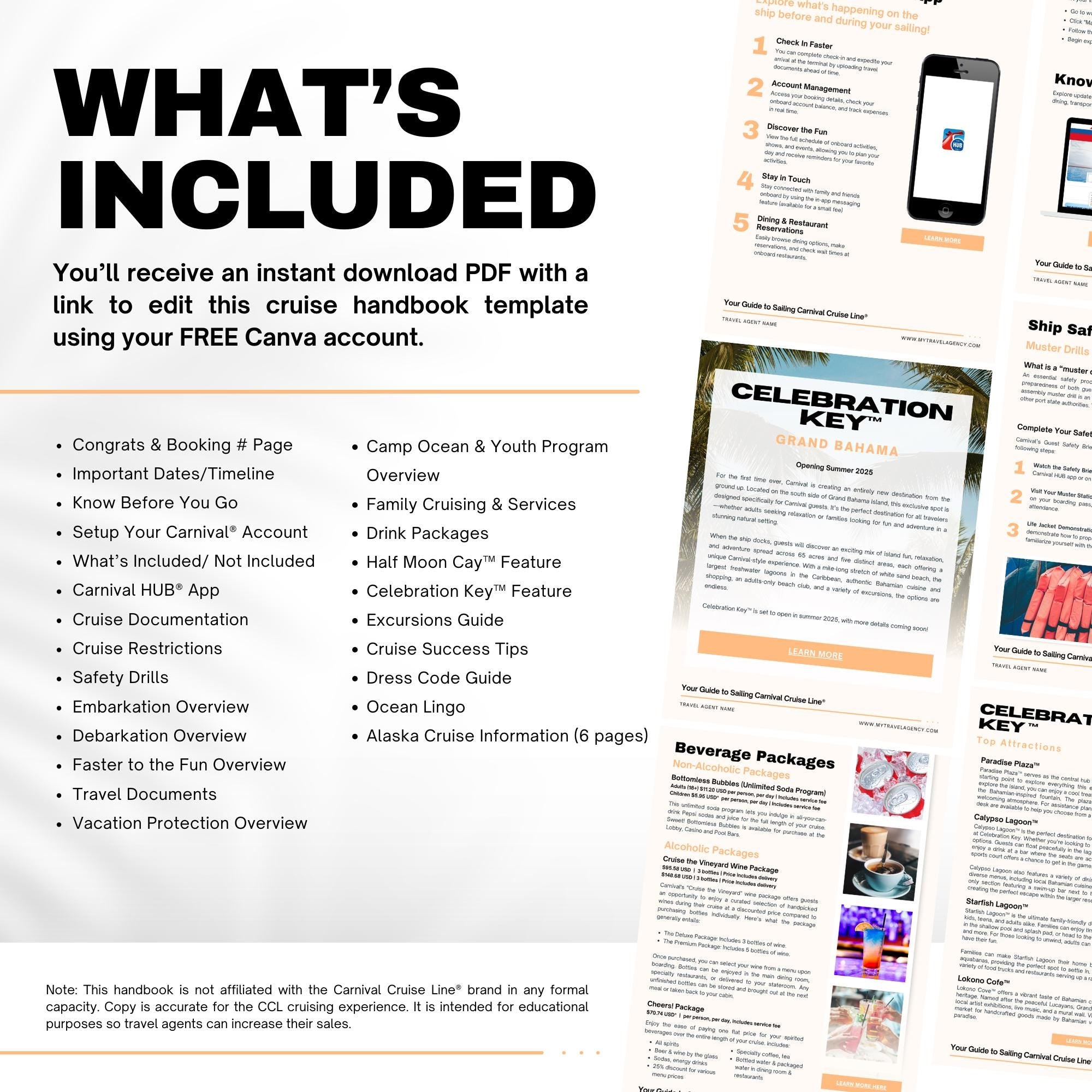 Carnival Cruise Line Client Handbook - Travel Agent Guide