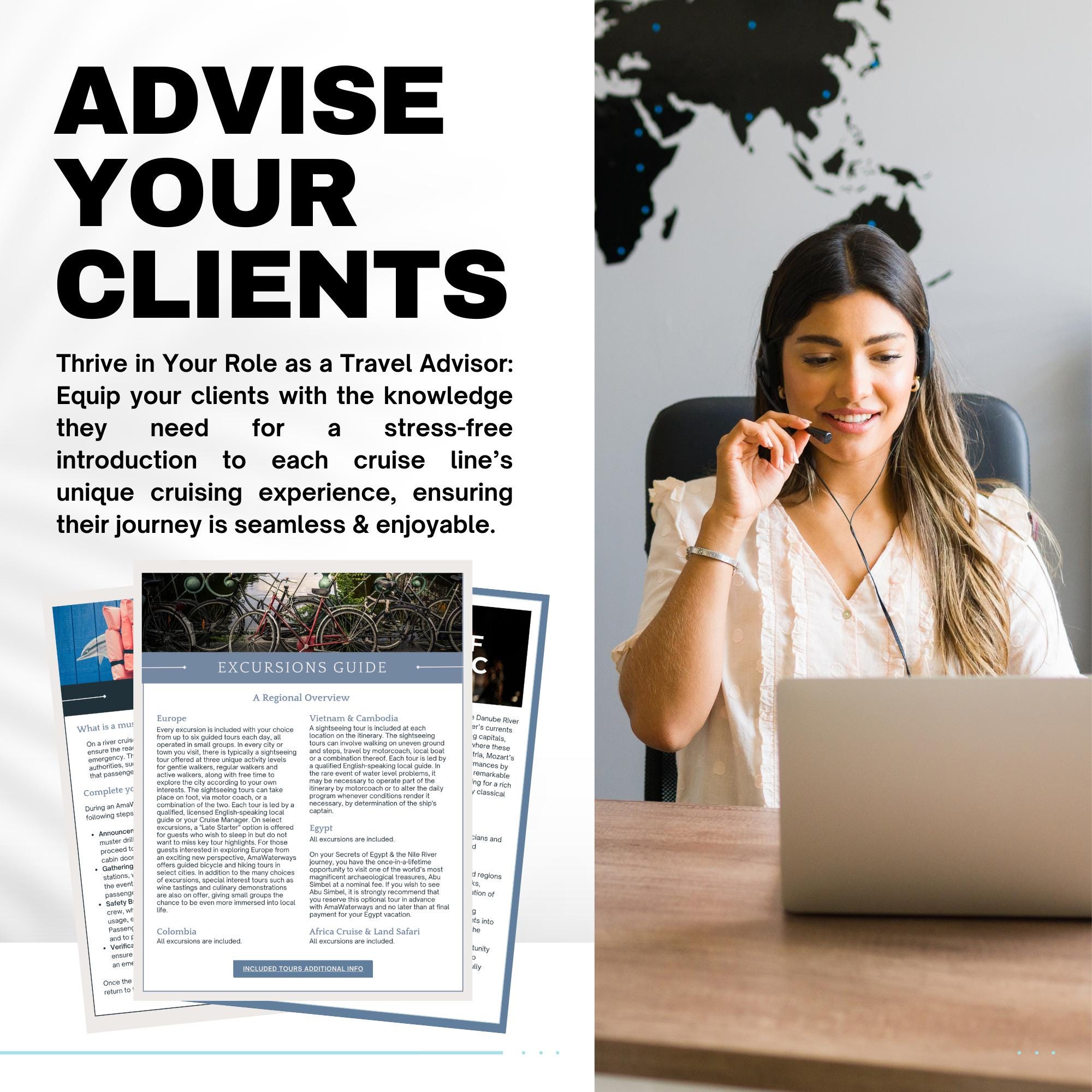 River Cruise Handbook BUNDLE, Travel Agent Canva Templates, Theme Park Guides