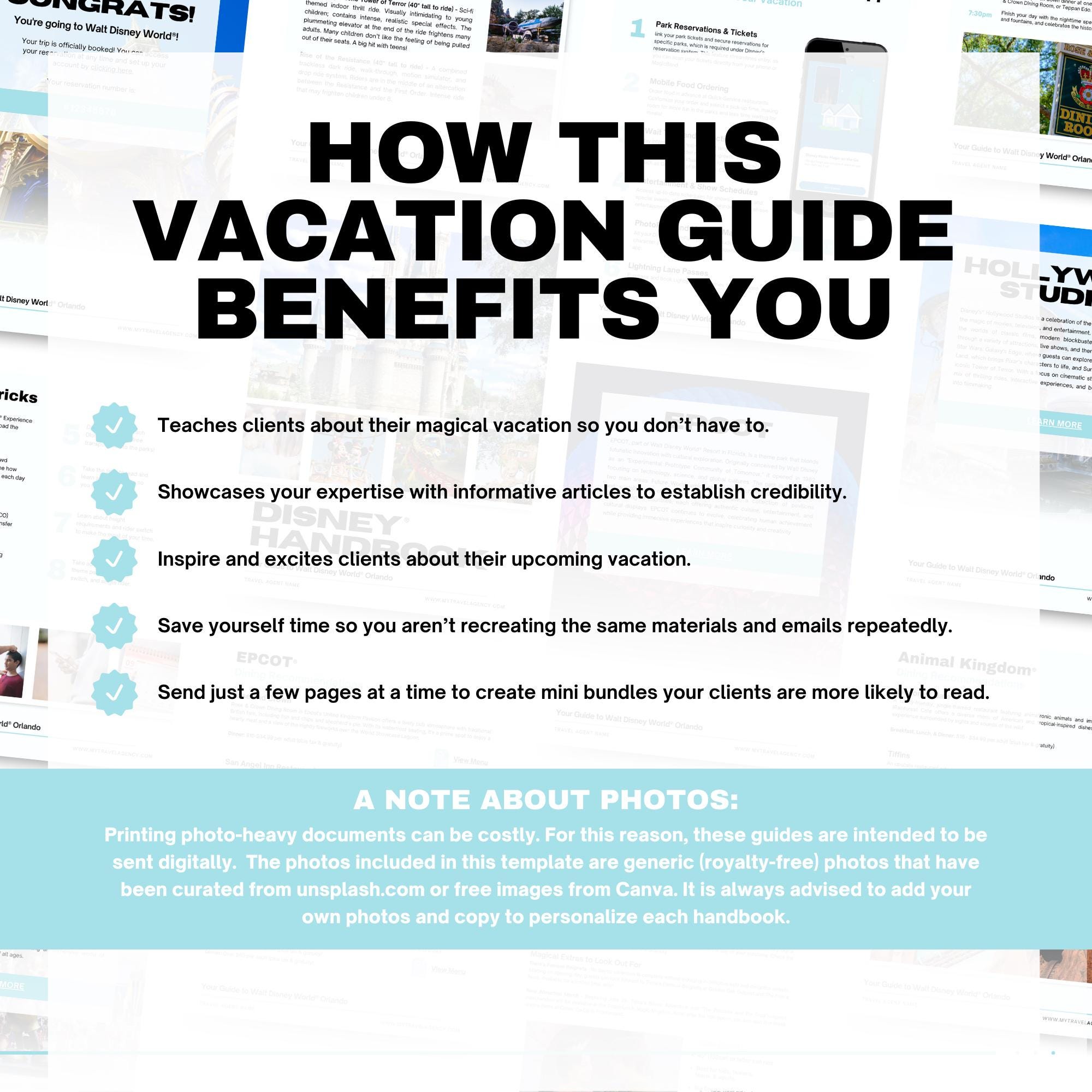 Walt Disney World 65-Page Travel Agent Vacation Guide Canva