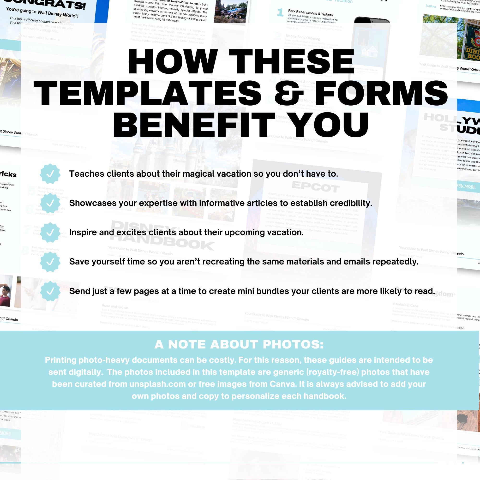 Disney World Travel Agent Template Bundle & Starter Kit