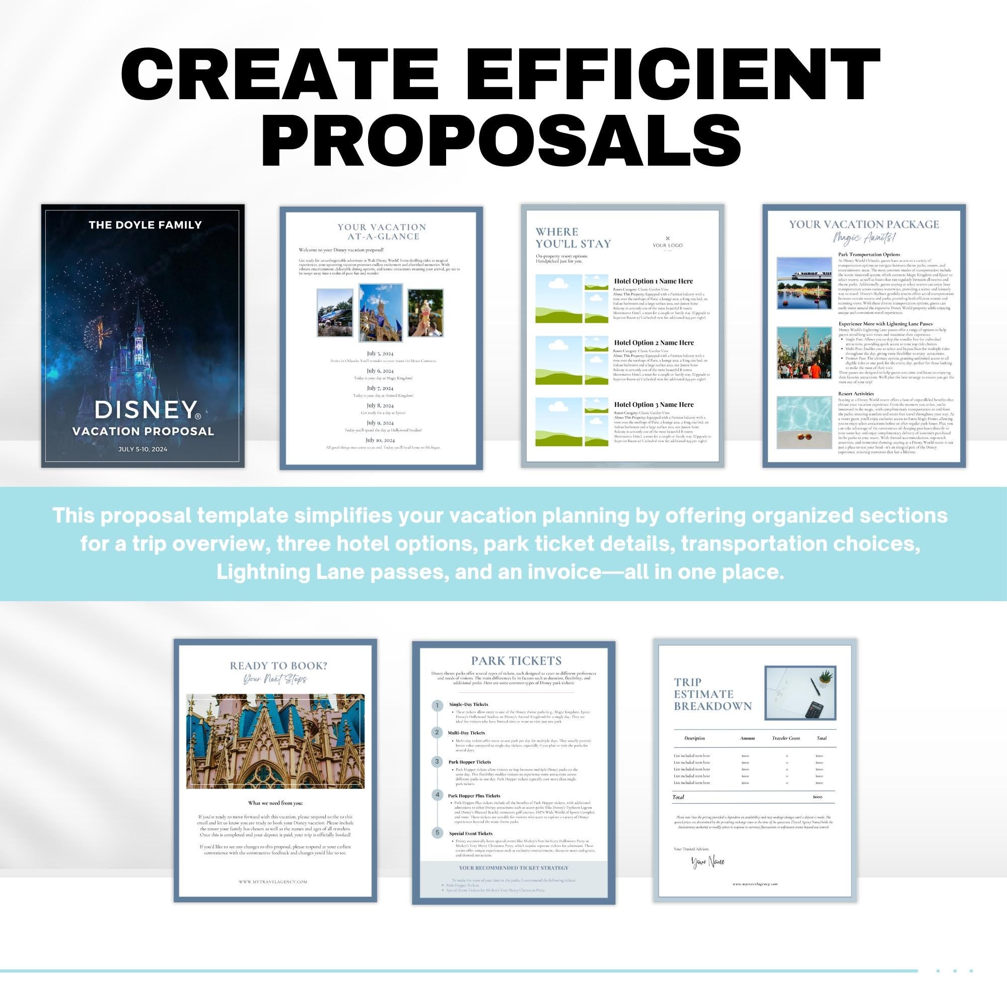 Disney World Travel Agent Template Bundle & Starter Kit