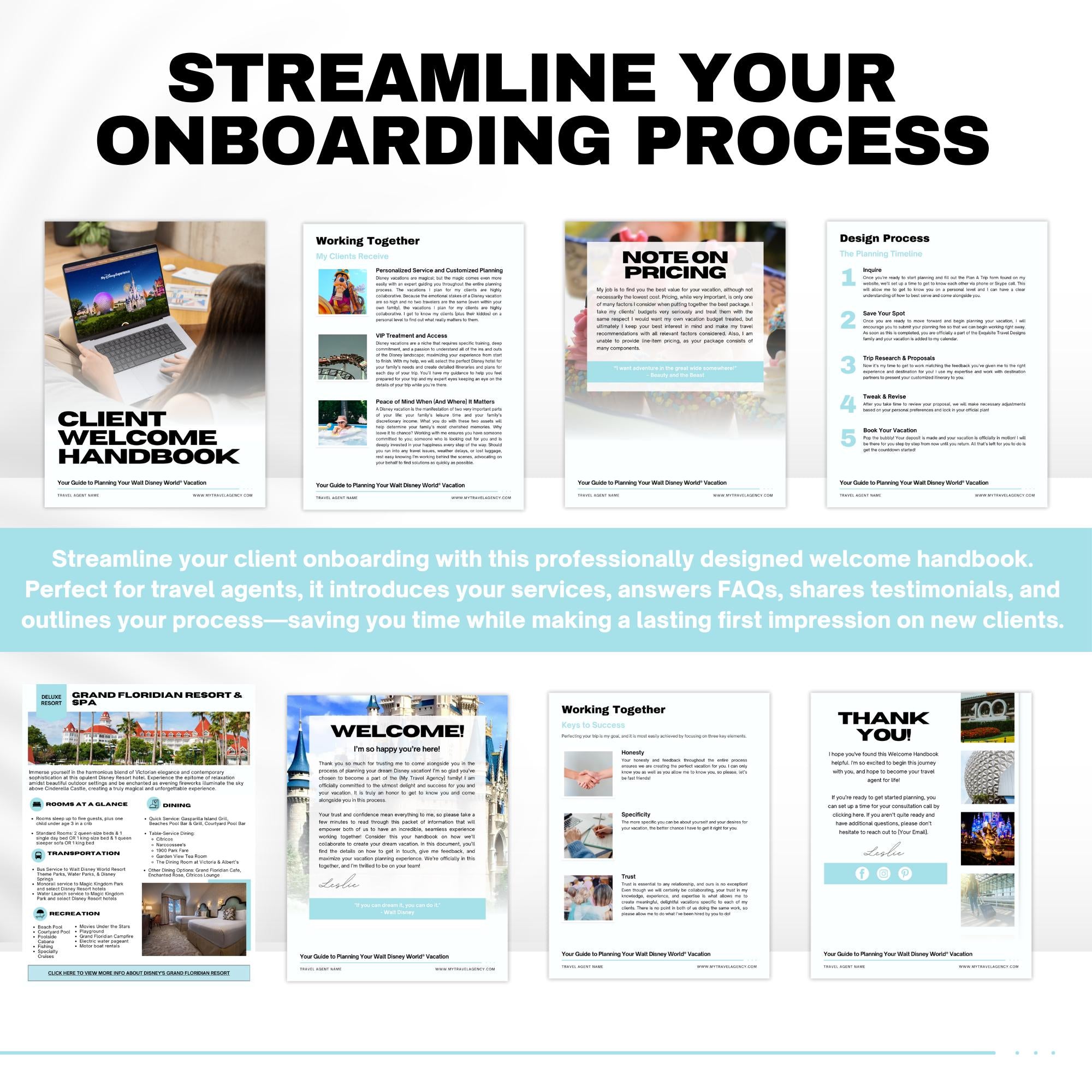 Disney World Travel Agent Template Bundle & Starter Kit