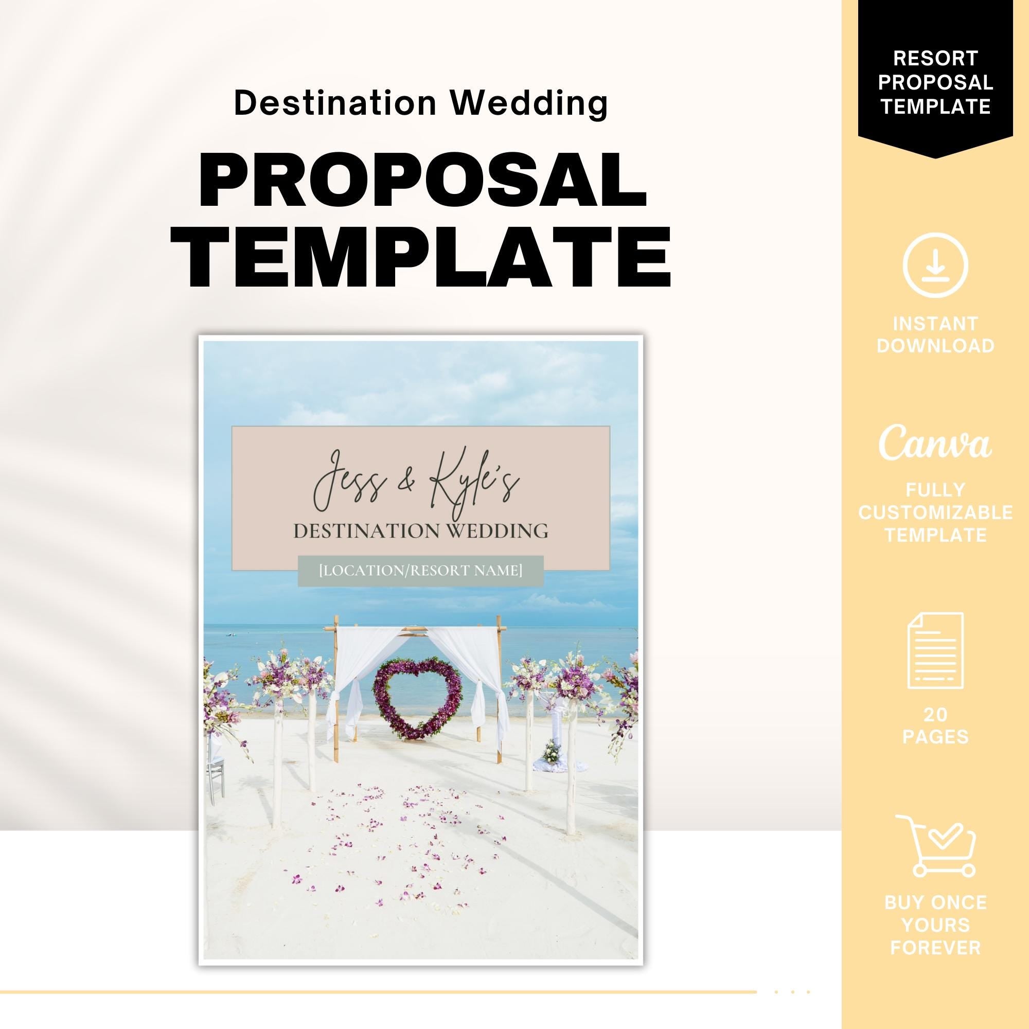 Destination Wedding Proposal Template, Destination Wedding Template