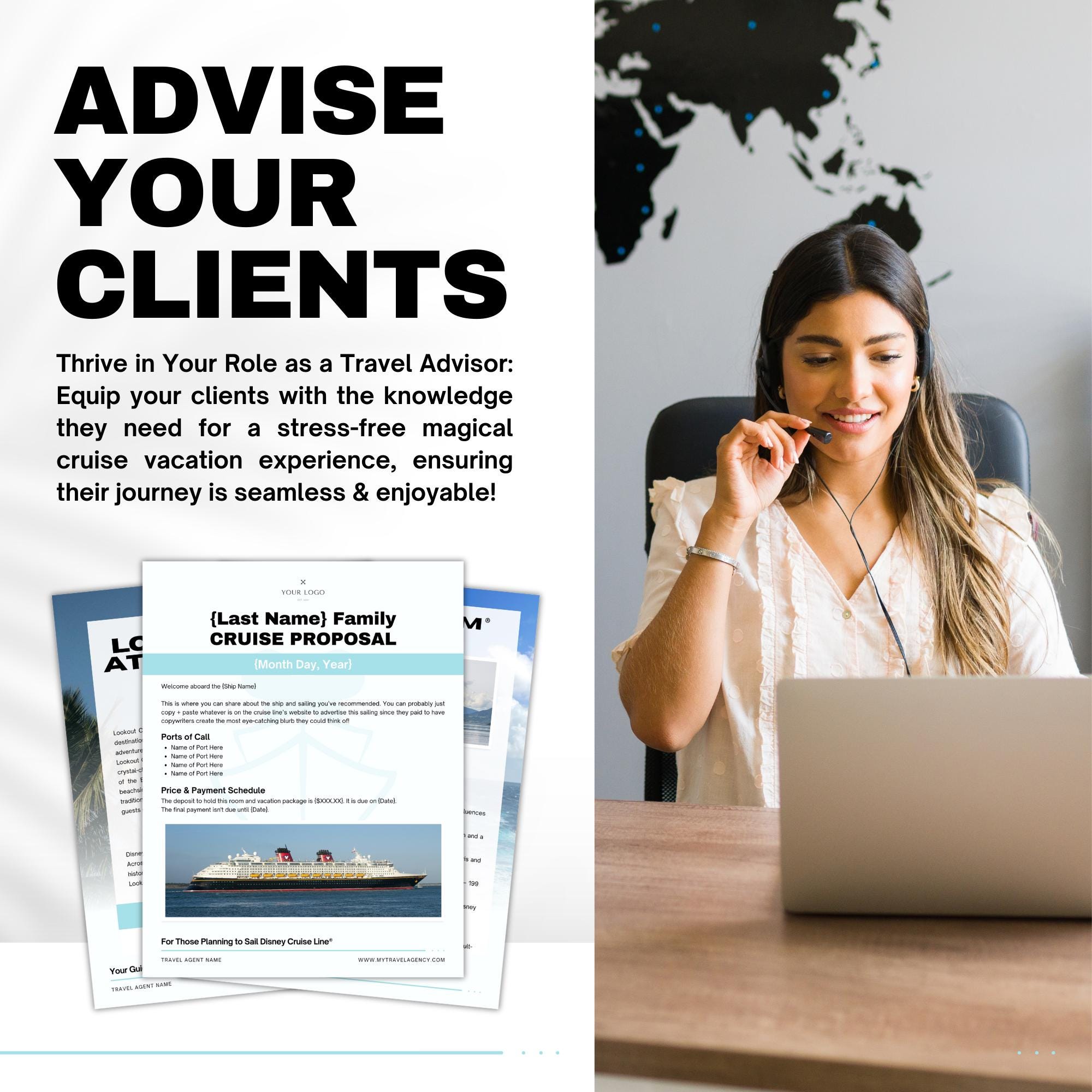 DCL Cruise Line Client Handbook - 74pg Travel Agent Template