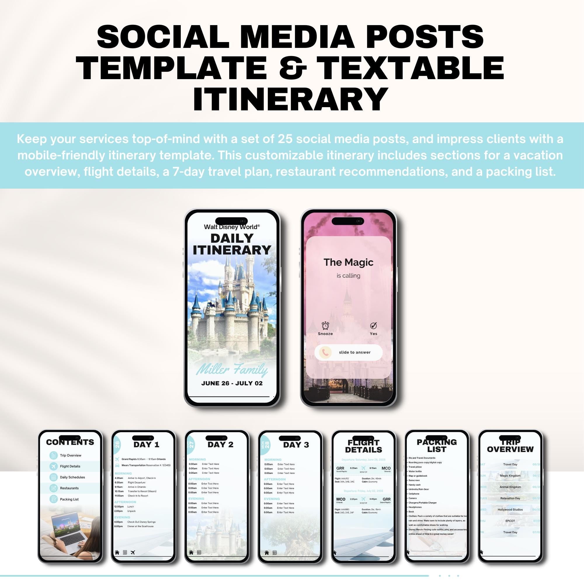 Disney World Travel Agent Template Bundle & Starter Kit