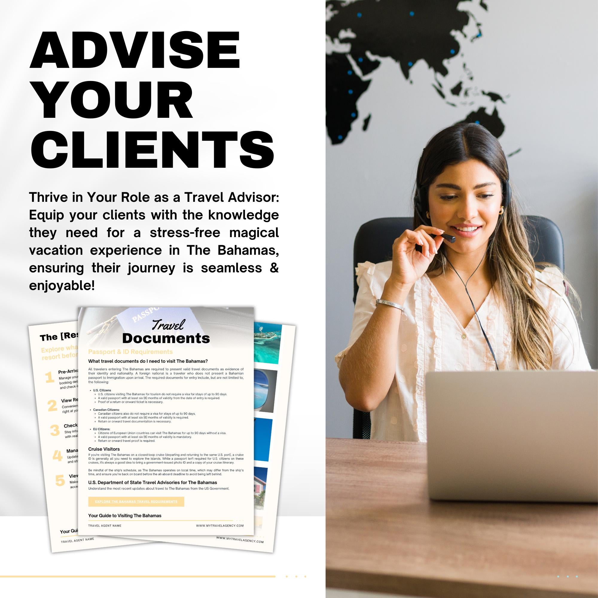 Bahamas Resort Handbook Template, Travel Agent Template, Resort Guide