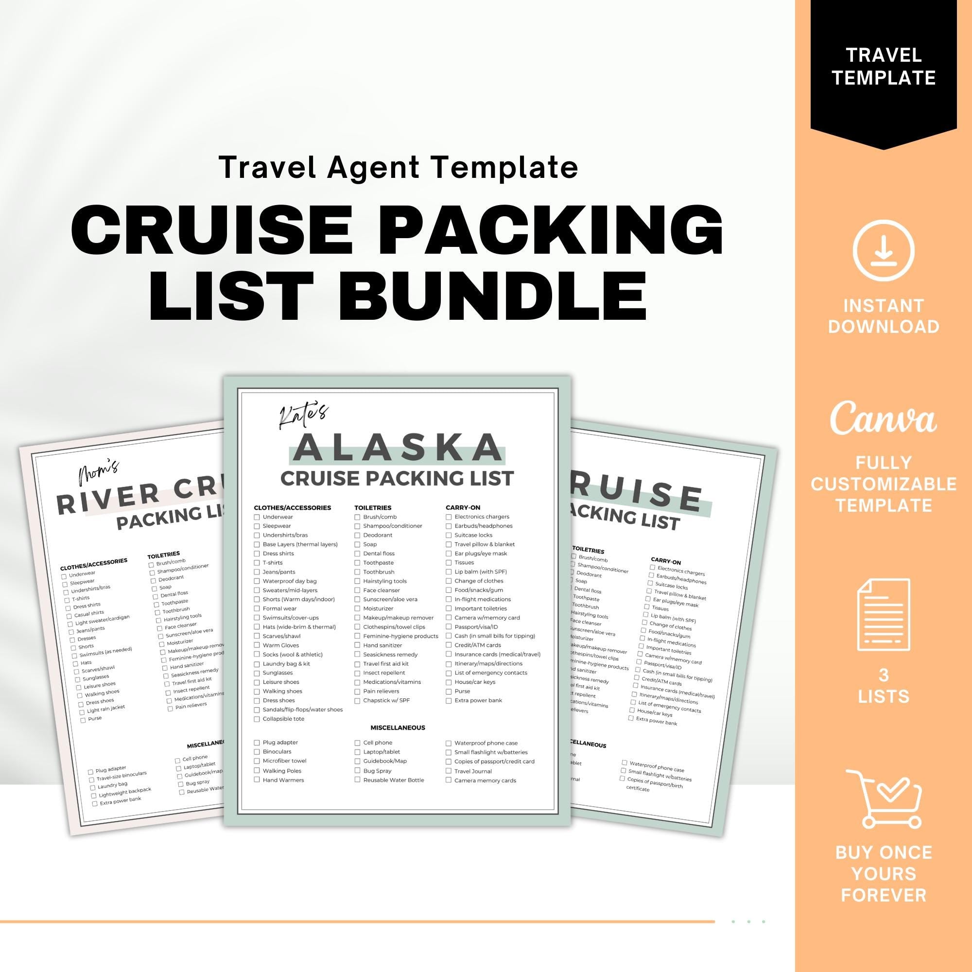 Cruise Packing List, Alaska Cruise Packing List, River Cruise Packing List