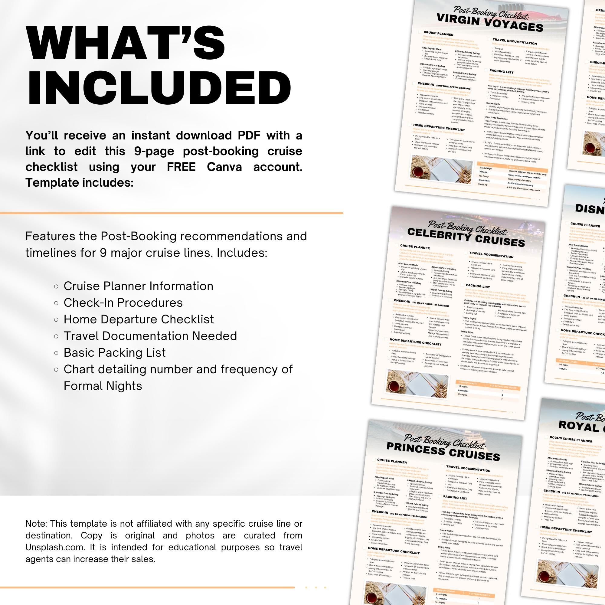 Cruise Booking Checklist, Cruise Travel Agent