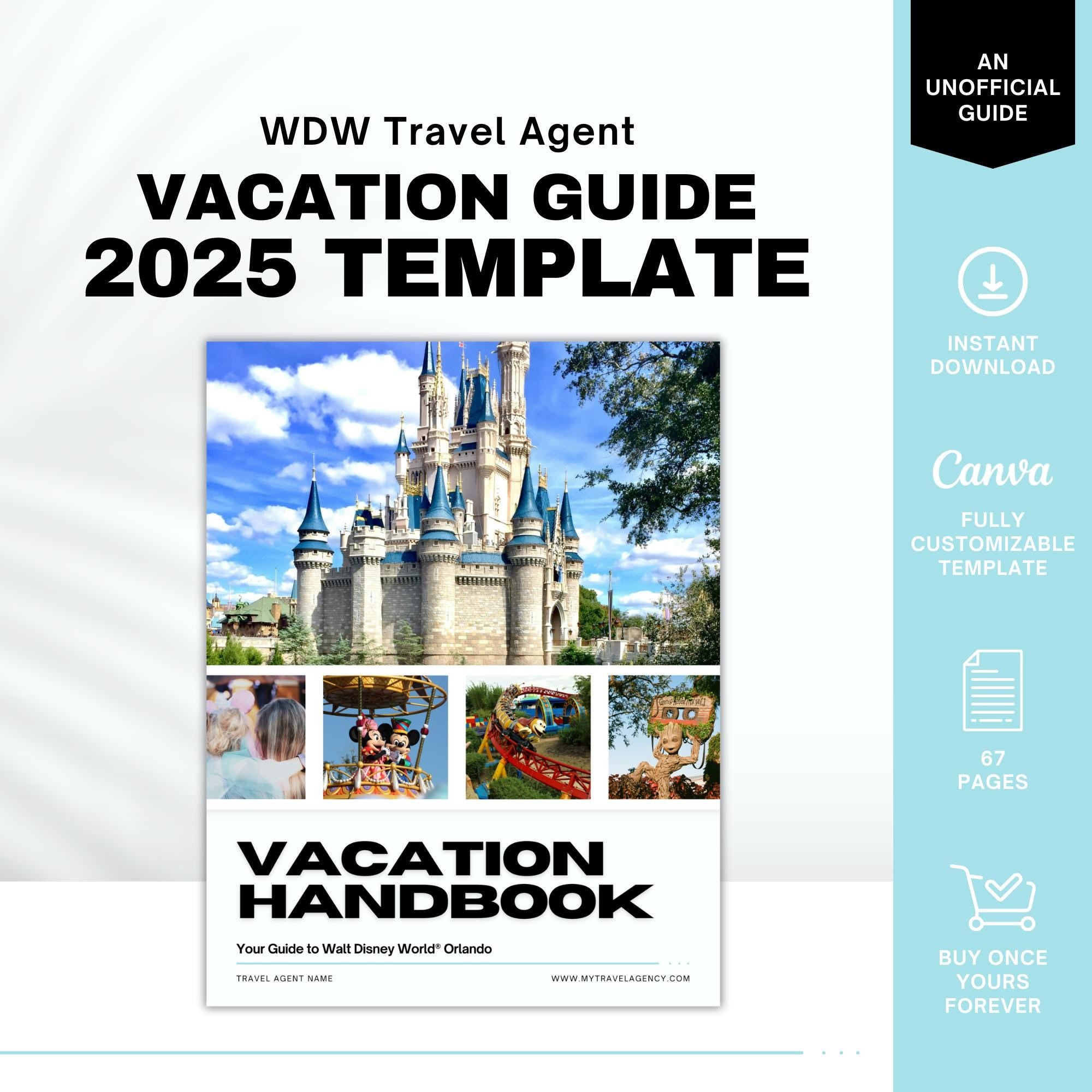Walt Disney World 65-Page Travel Agent Vacation Guide Canva