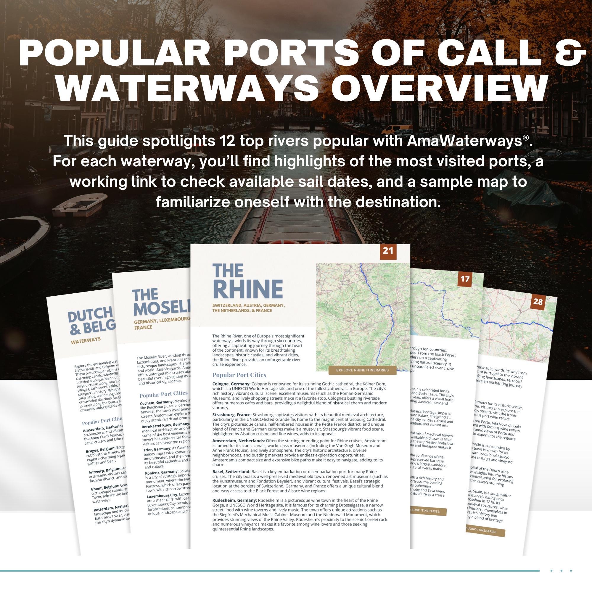 AmaWaterways River Cruise Client Guide Template | Digital