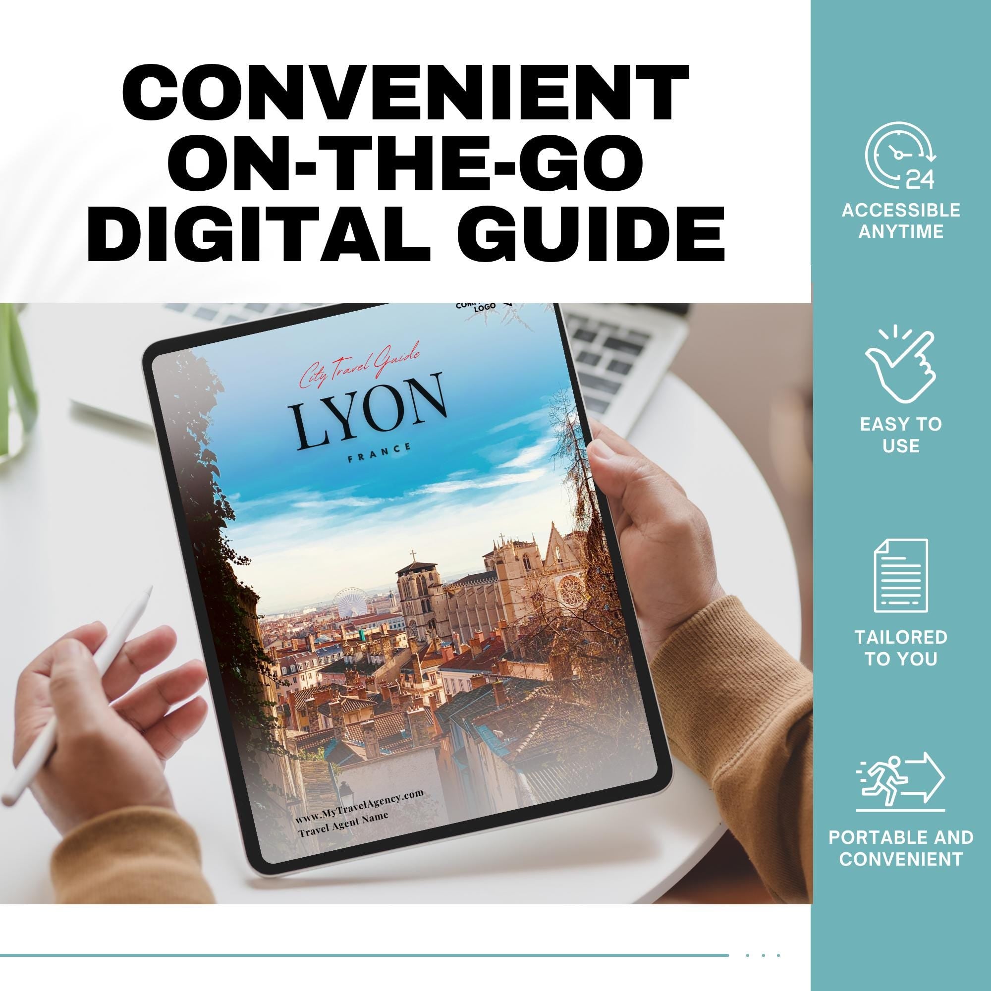 Lyon Travel Agent City Guide Template | Professional Template