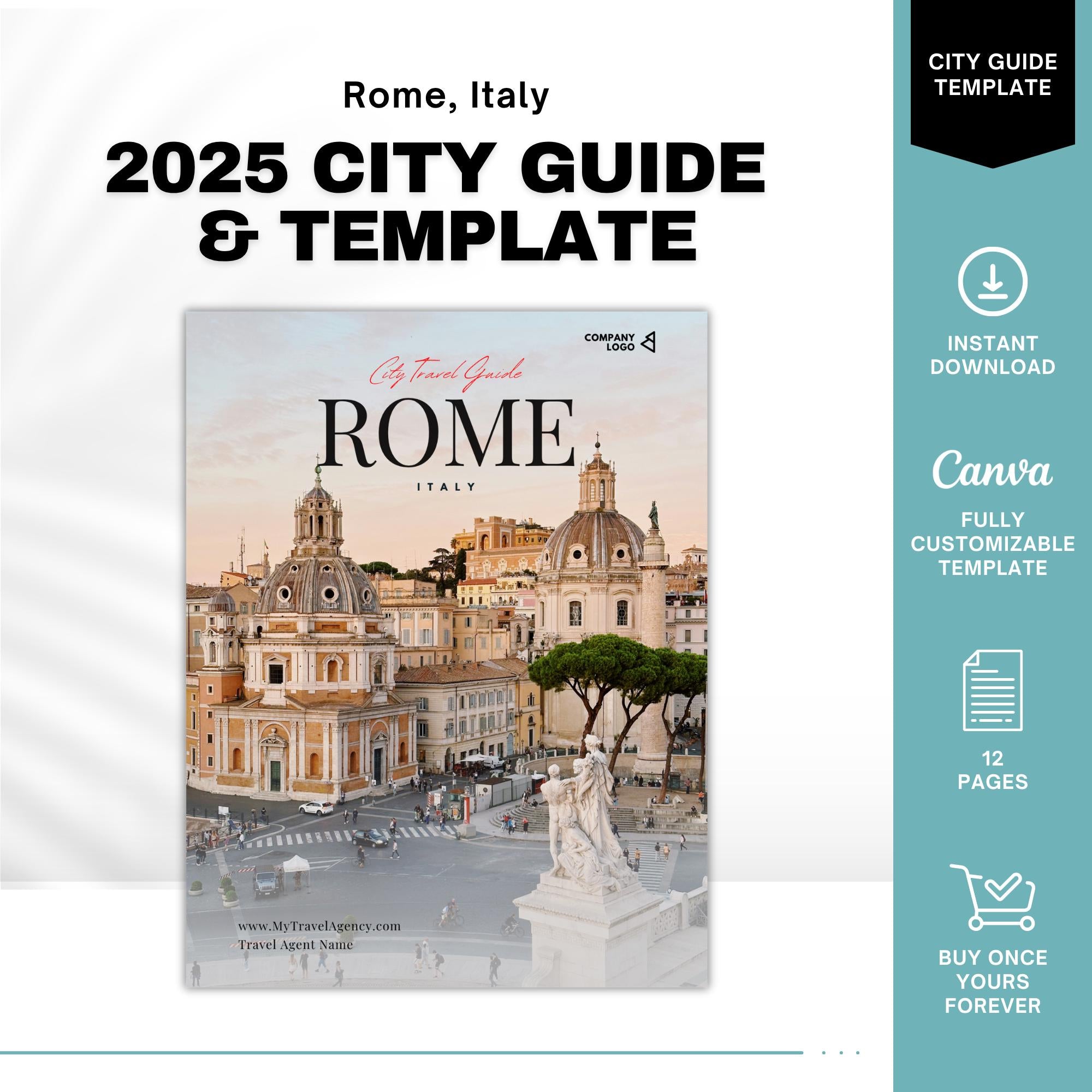 Rome Travel Agent City Guide | Professional Template