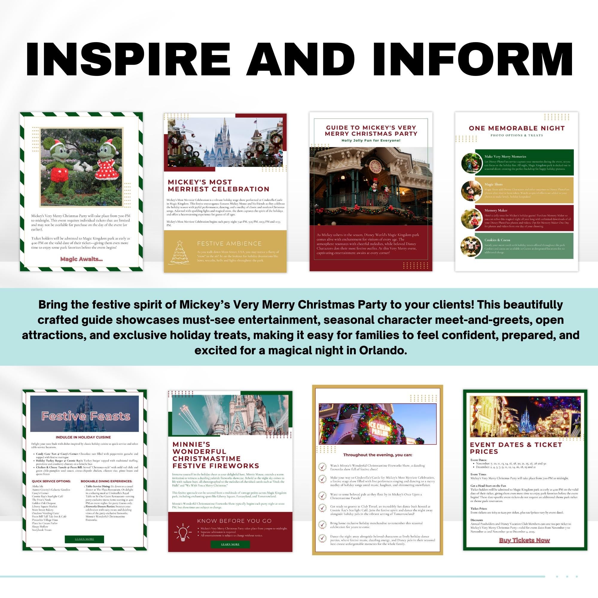 Mickey's Very Merry Christmas Party Guide for Travel Agents
