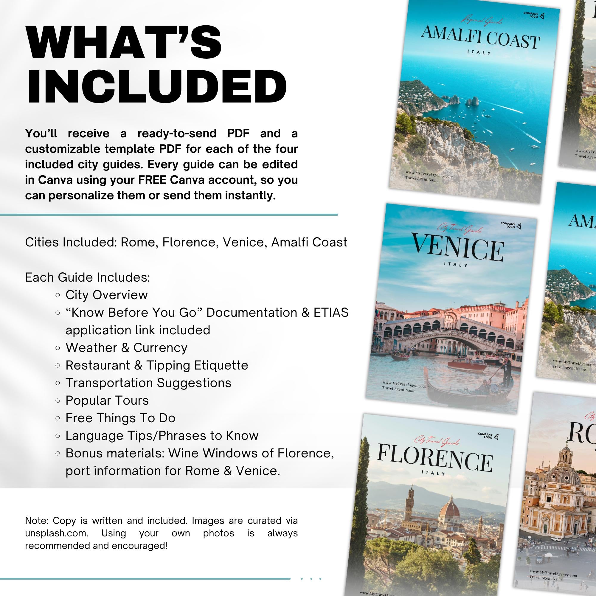 Professional Italy City Guide Bundle | 4 Cities Travel Planner