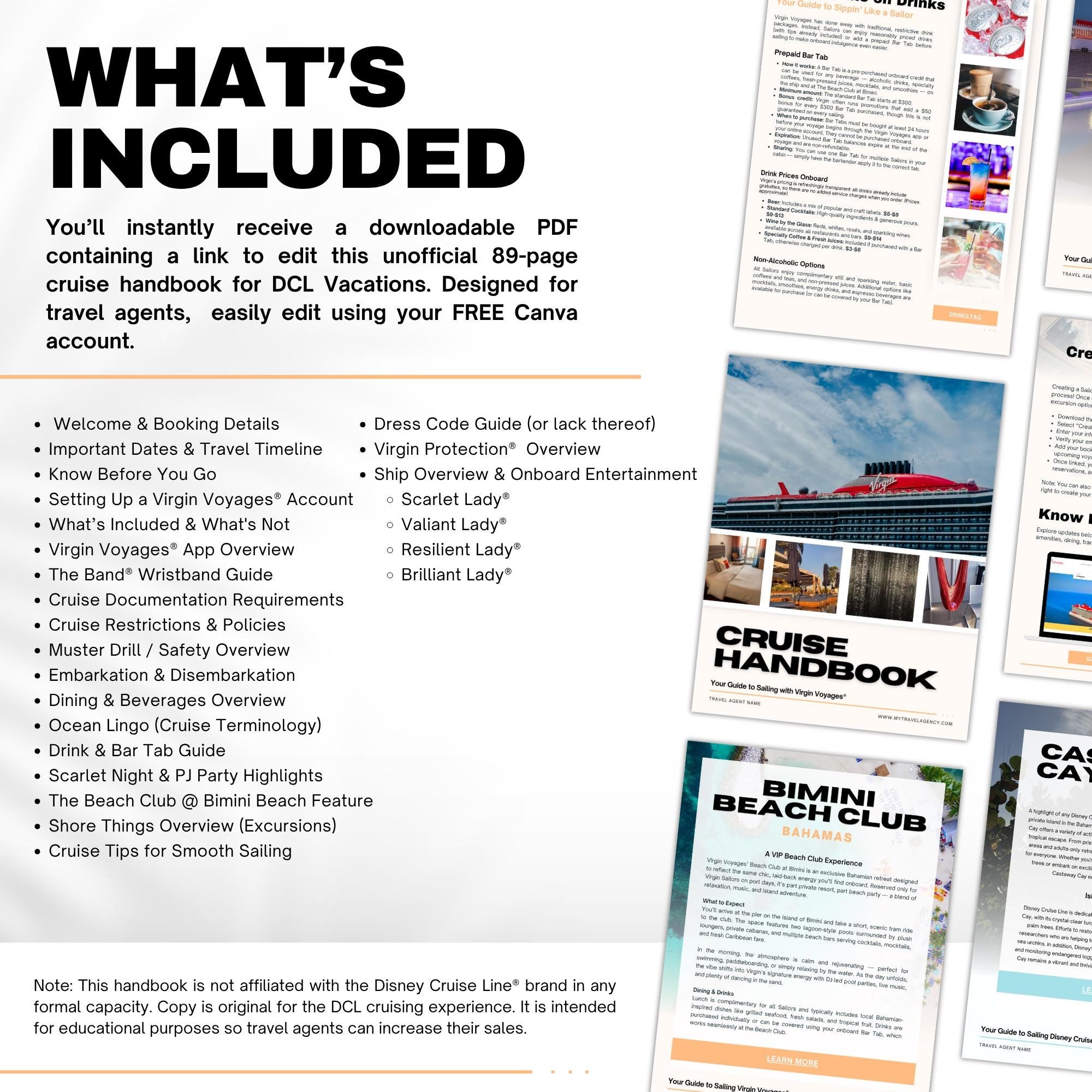 Virgin Voyages Travel Agent Handbook & Planning Template