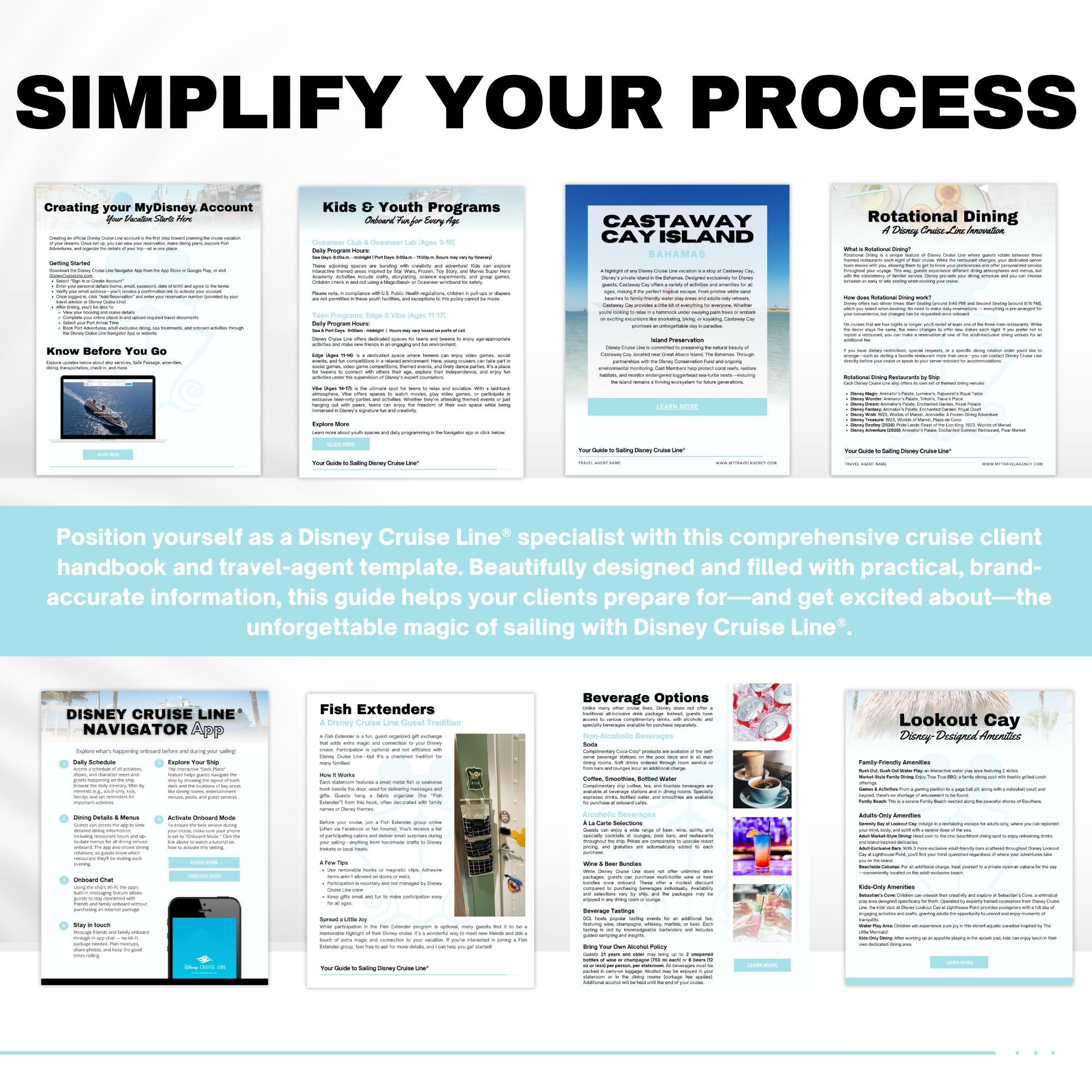 Disney Cruise Line Travel Agent Templates & Marketing Kit