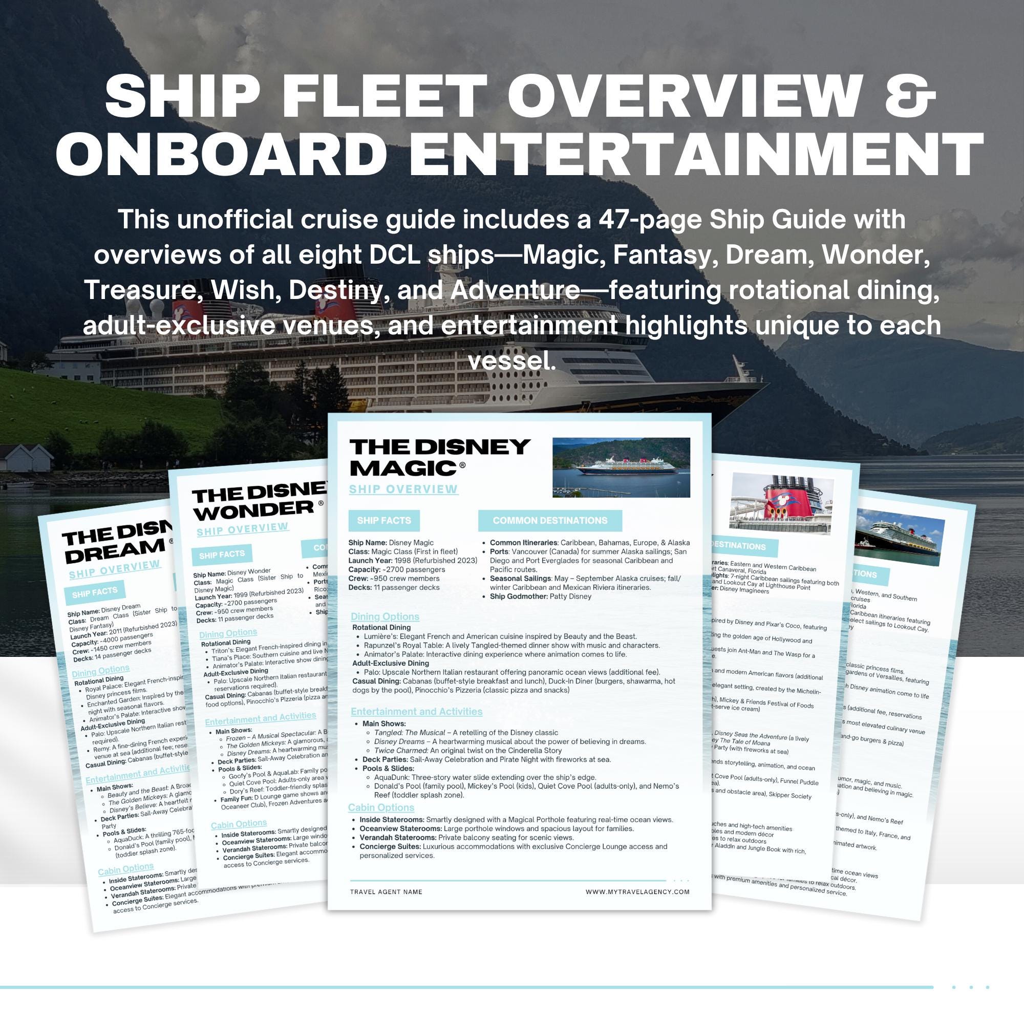 DCL Cruise Line Client Handbook - 94pg Travel Agent Template