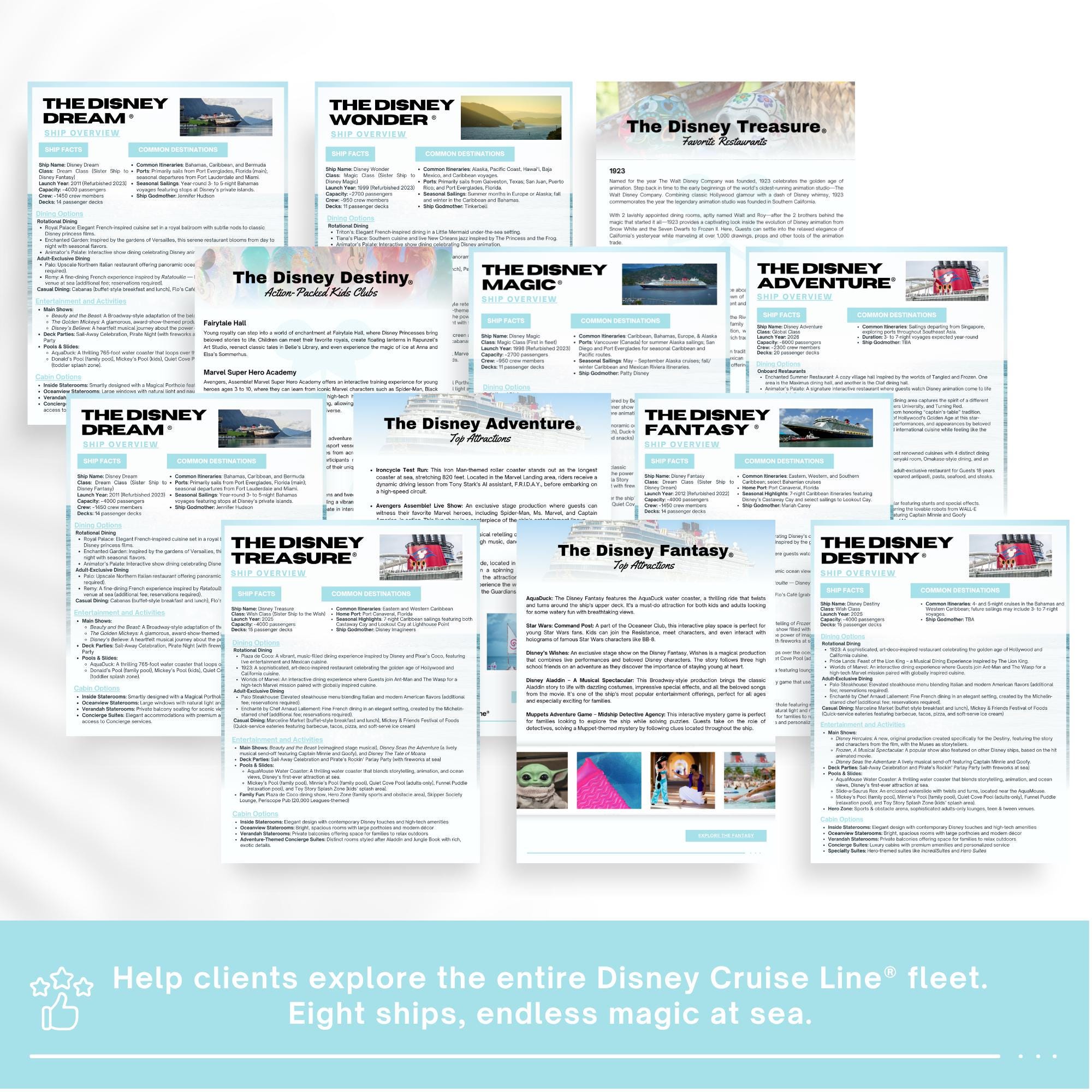 DCL Ship Guide Overview, DCL Client Guide, Travel Agent Template