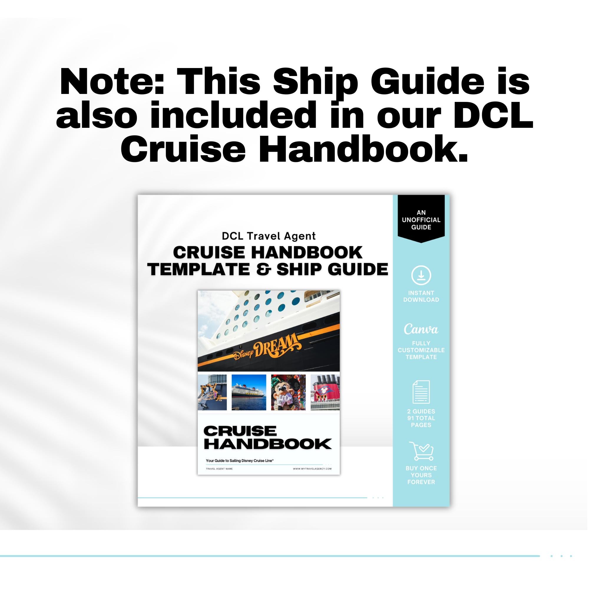 DCL Ship Guide Overview, DCL Client Guide, Travel Agent Template