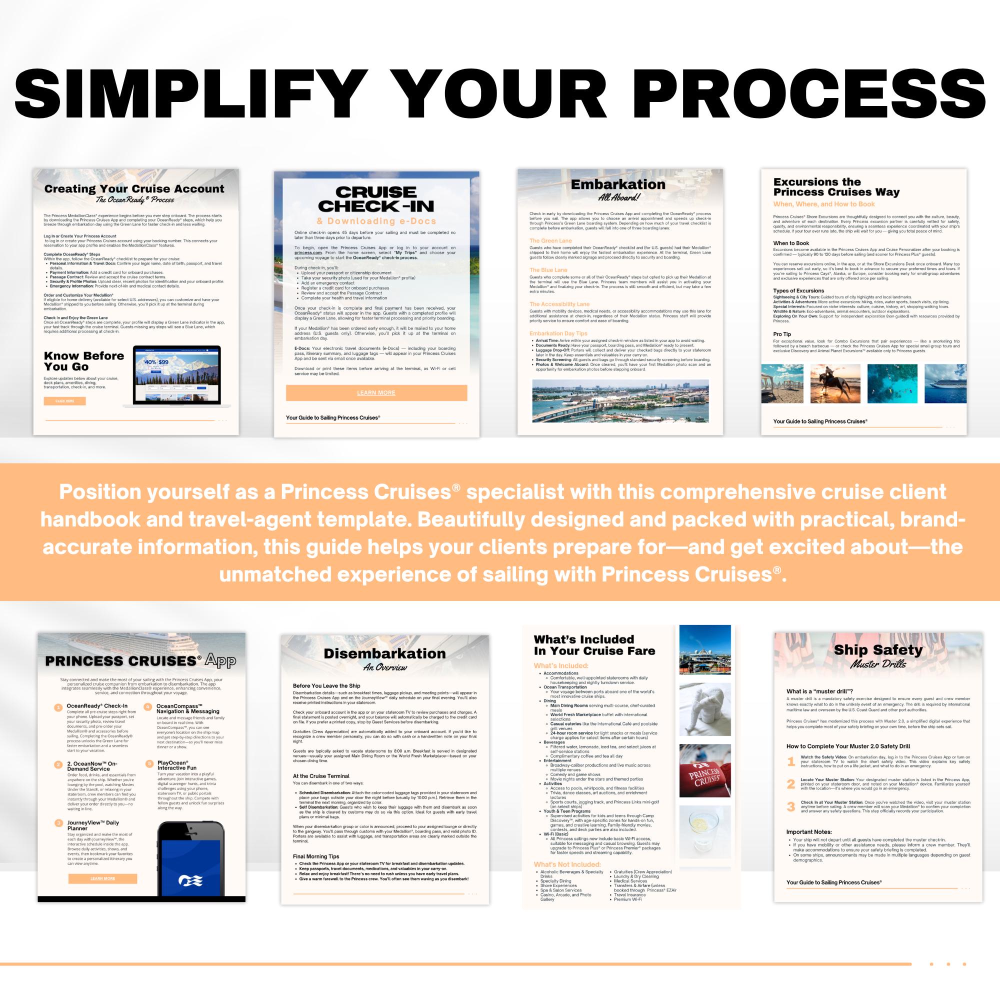 Princess Cruise Client Guide - Travel Agent Handbook Template