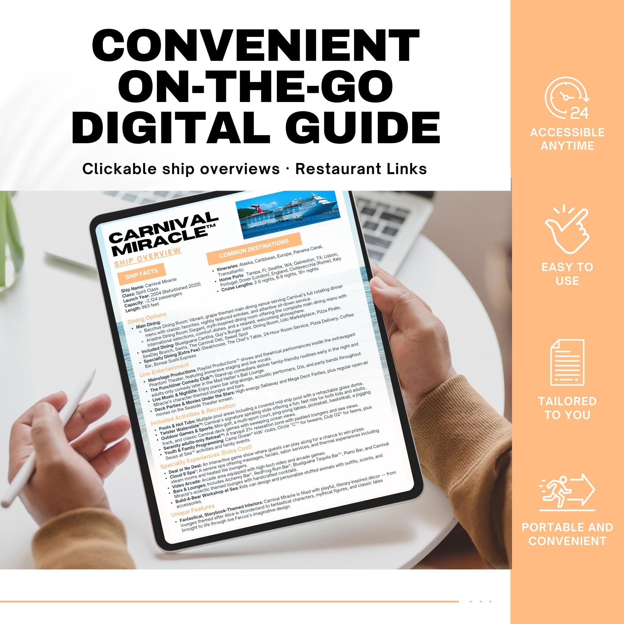 Carnival Cruise Ship Guide, Travel Agent Template