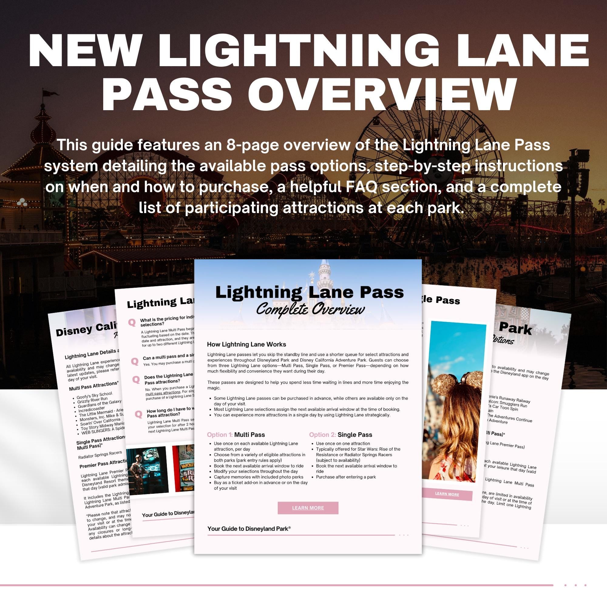 Disneyland Lightning Lane Guide - Travel Agent Template