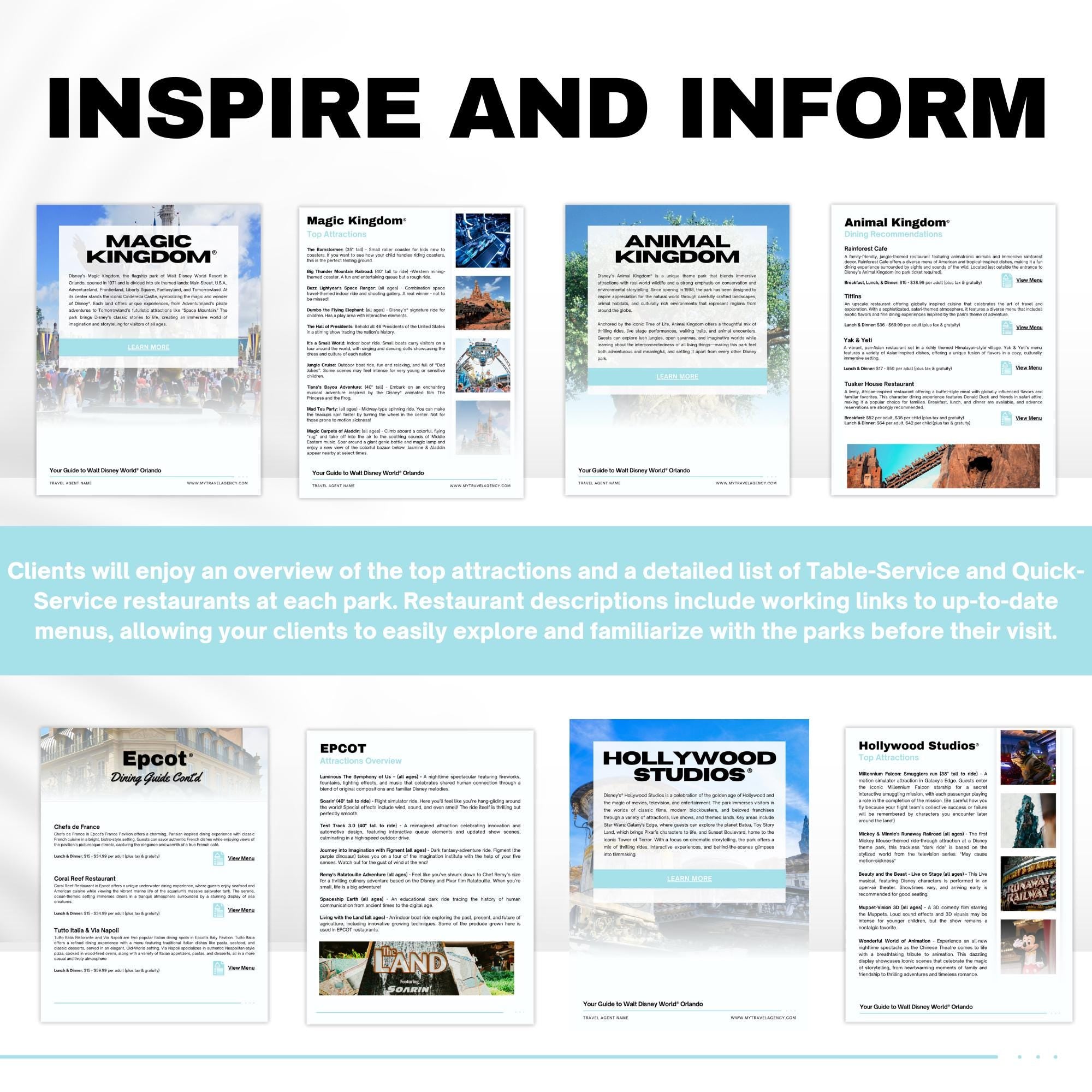 Walt Disney World 65-Page Travel Agent Vacation Guide Canva