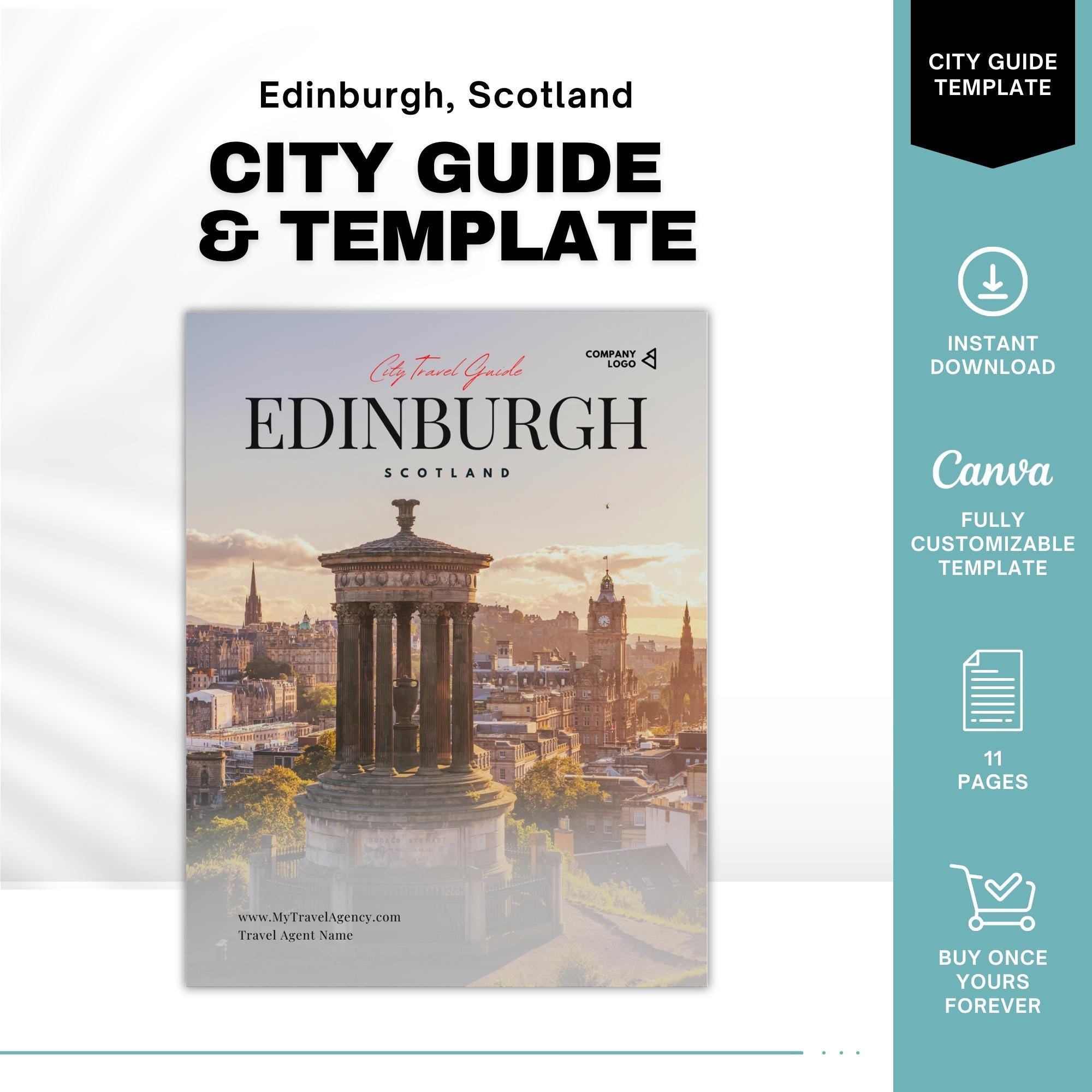 Edinburgh Travel Agent City Guide | Professional Template