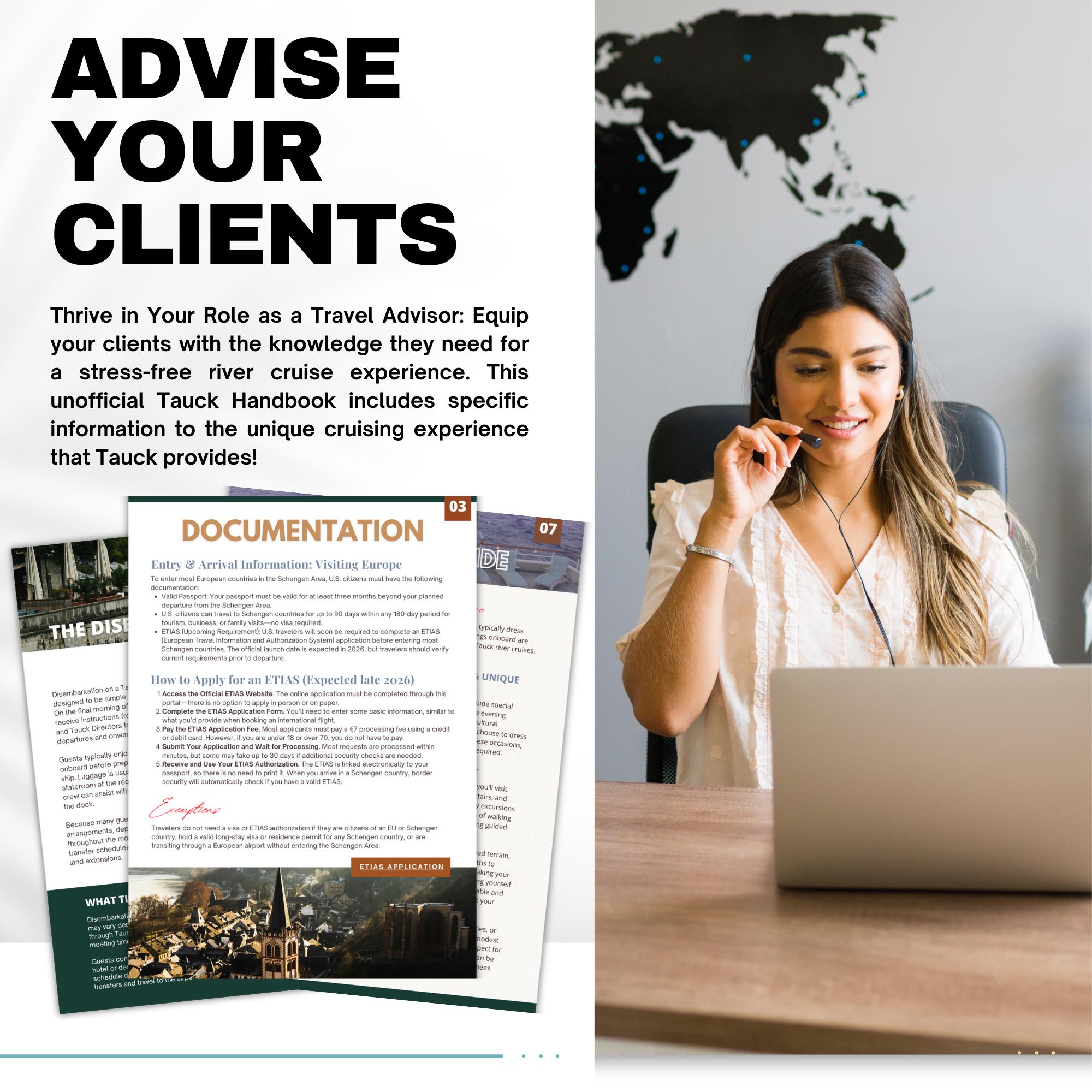 River Cruise Client Guide Template for Tauck Cruises | Travel Agent Canva Template | Editable Welcome Packet | Cruise Handbook