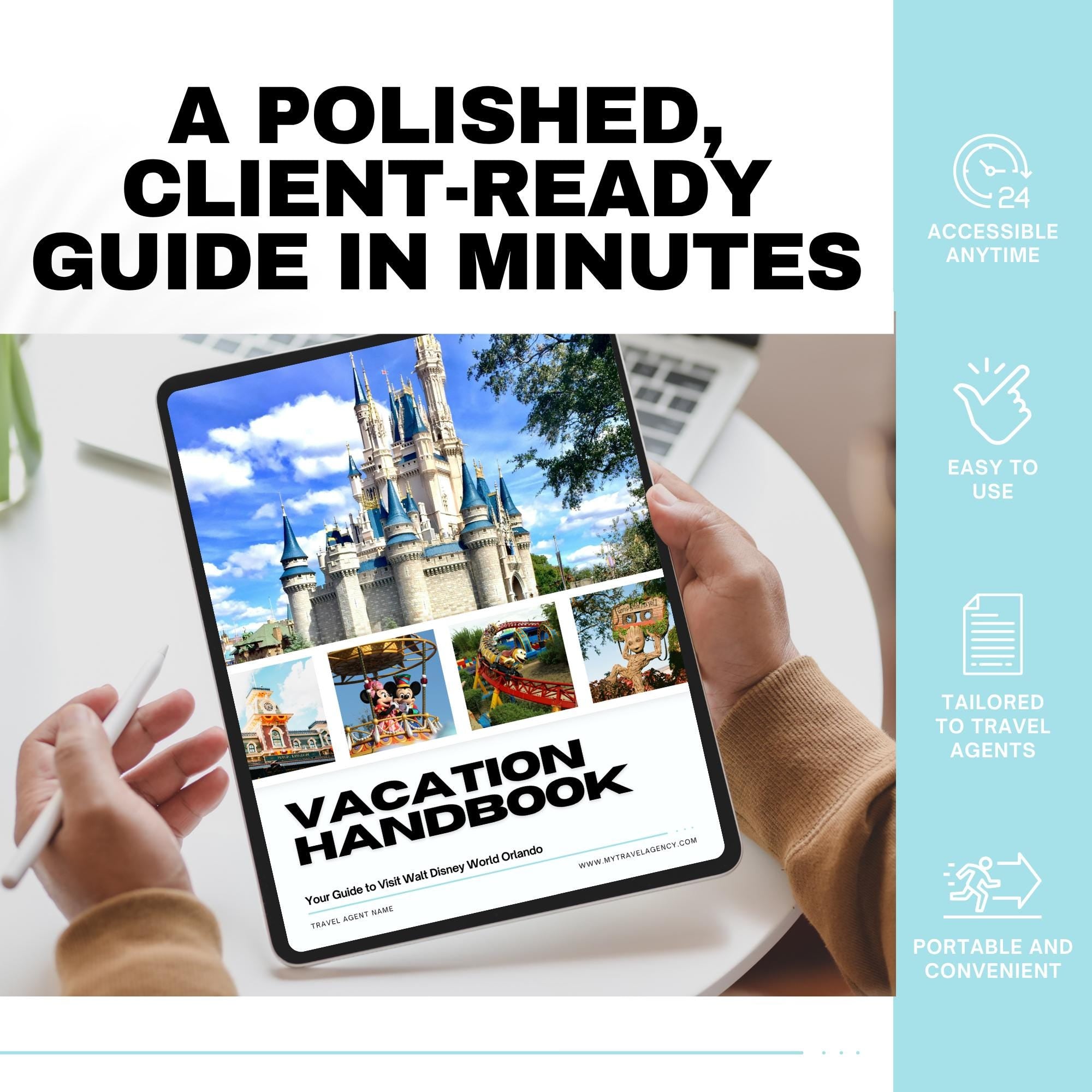 Walt Disney World 73-Page Travel Agent Vacation Guide Canva