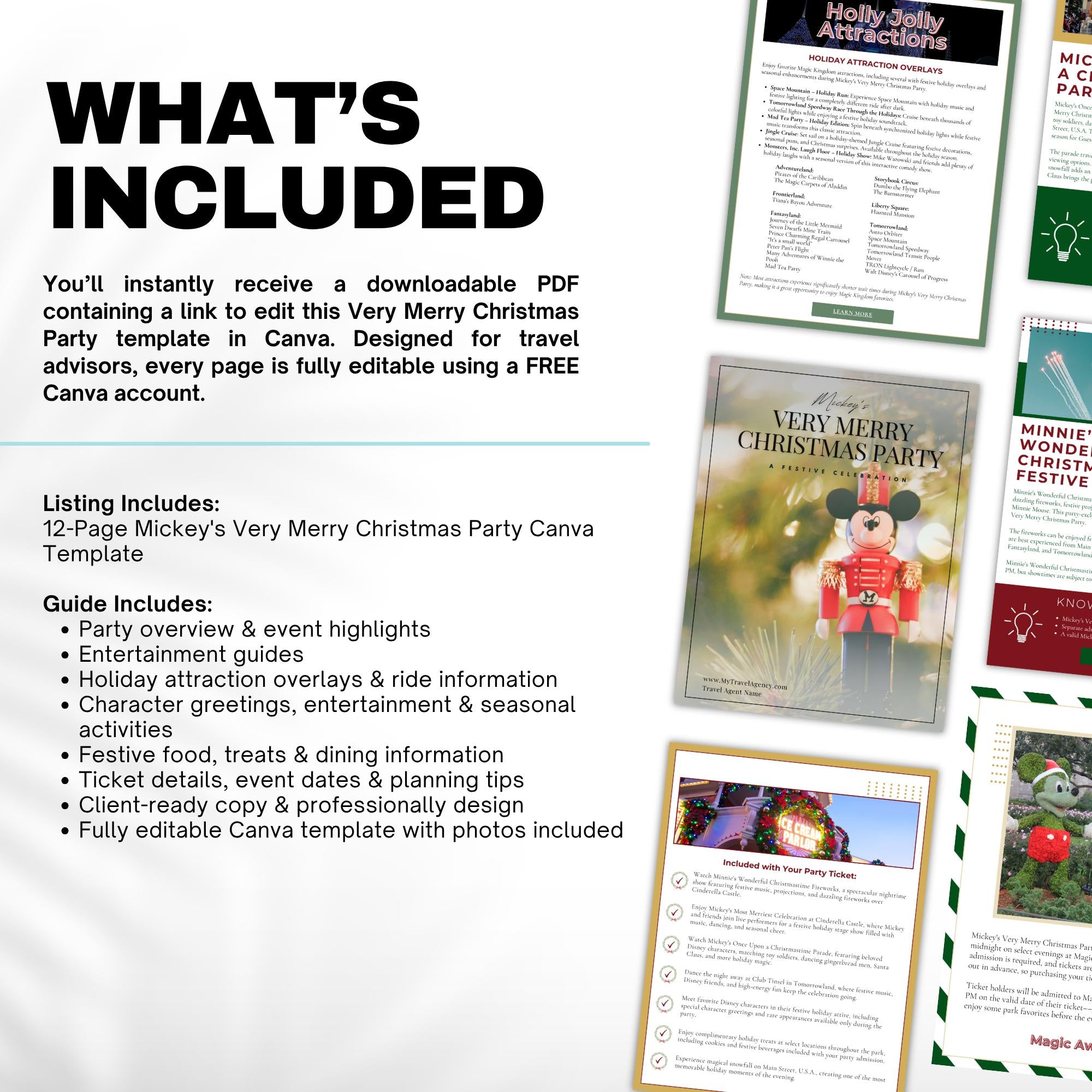 Mickey's Very Merry Christmas Party Guide for Travel Agents
