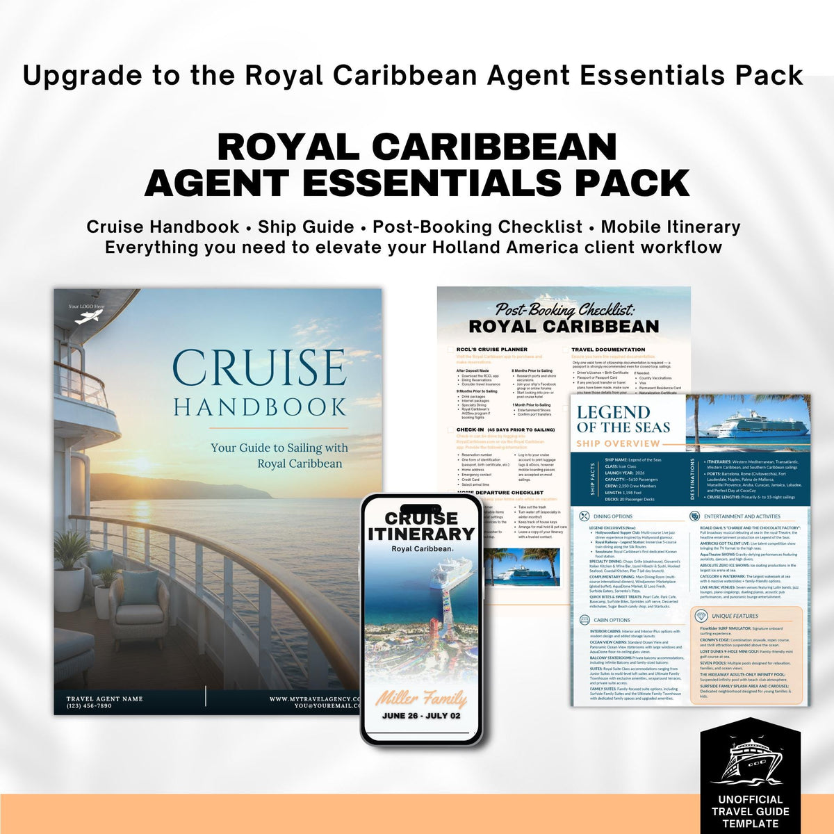 Royal Caribbean Cruise Planner - 35pg Travel Agent Guide