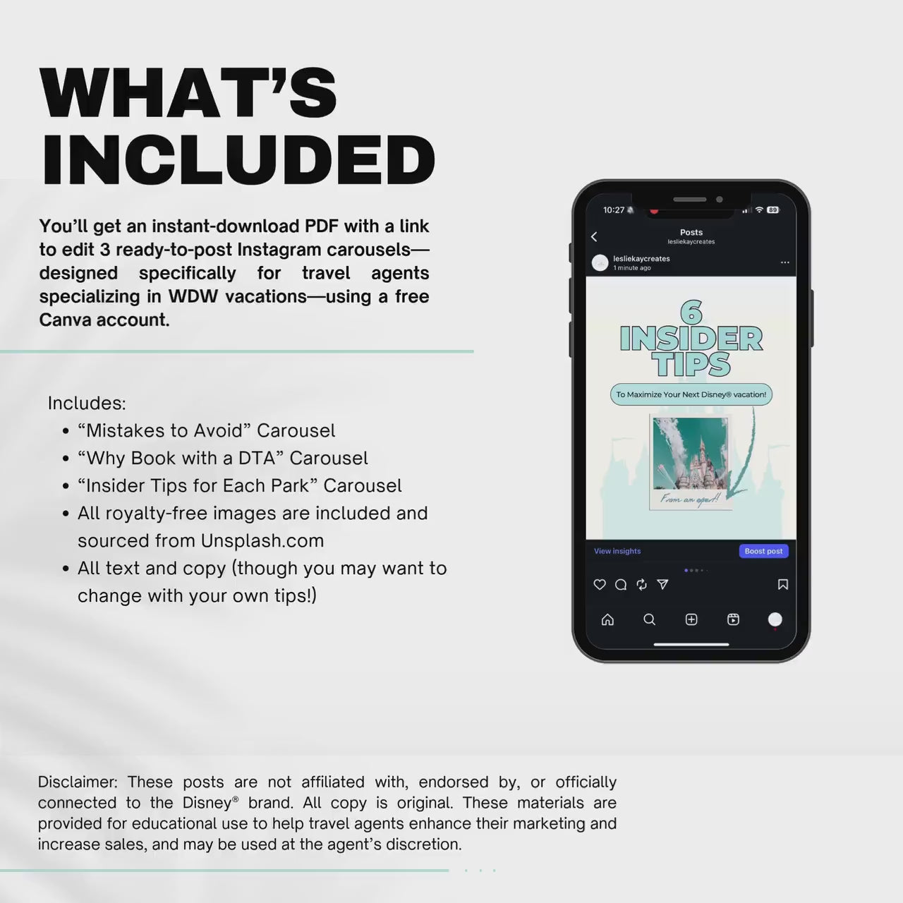 Travel Agent Carousel Templates: Travel Agent Social Media (Canva Editable)